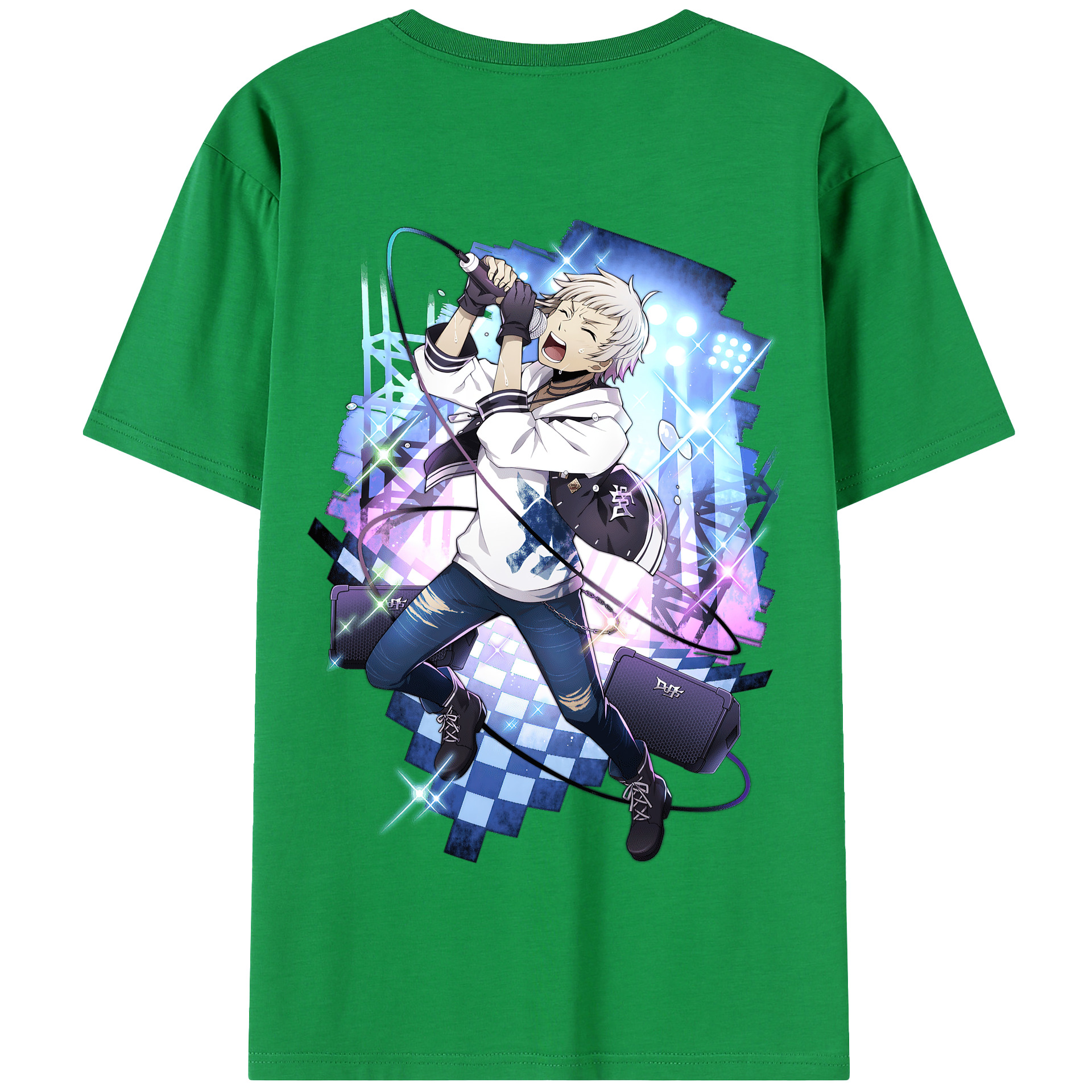 （画像用） 文豪ストレイドッグス Bungo Stray Dogs 綿100％半袖Tシャツ（背面プリント）