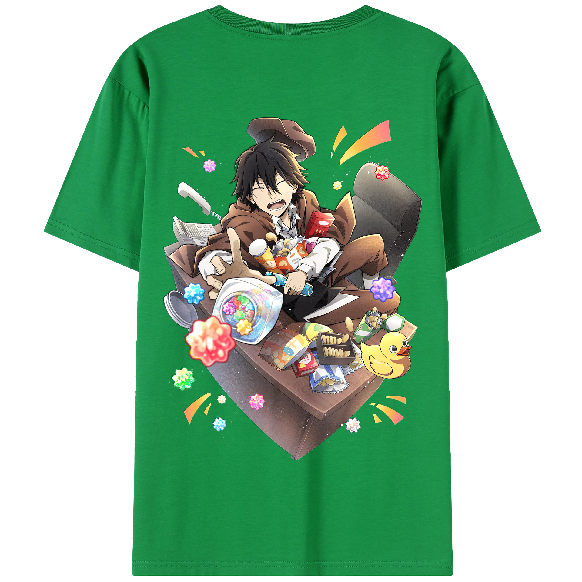 （画像用） 文豪ストレイドッグス Bungo Stray Dogs 綿100％半袖Tシャツ（背面プリント）