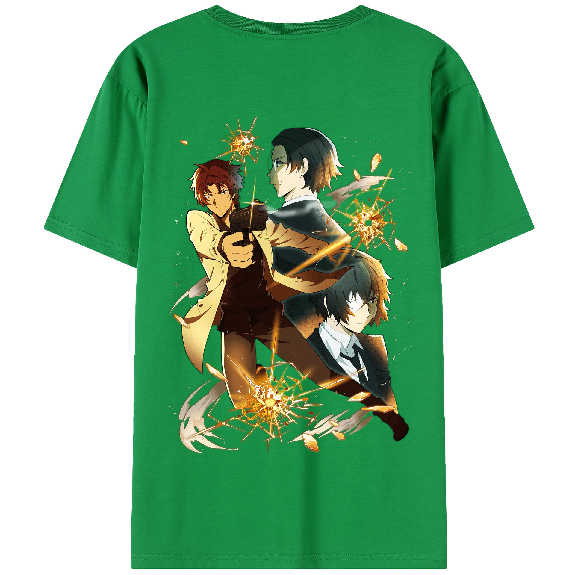 （画像用） 文豪ストレイドッグス Bungo Stray Dogs 綿100％半袖Tシャツ（背面プリント）