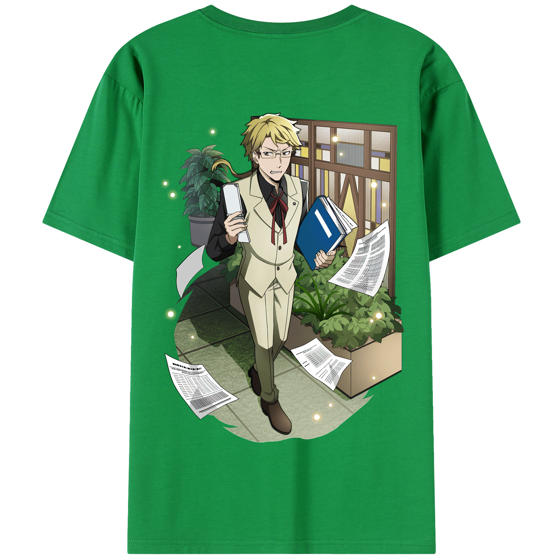 （画像用） 文豪ストレイドッグス Bungo Stray Dogs 綿100％半袖Tシャツ（背面プリント）