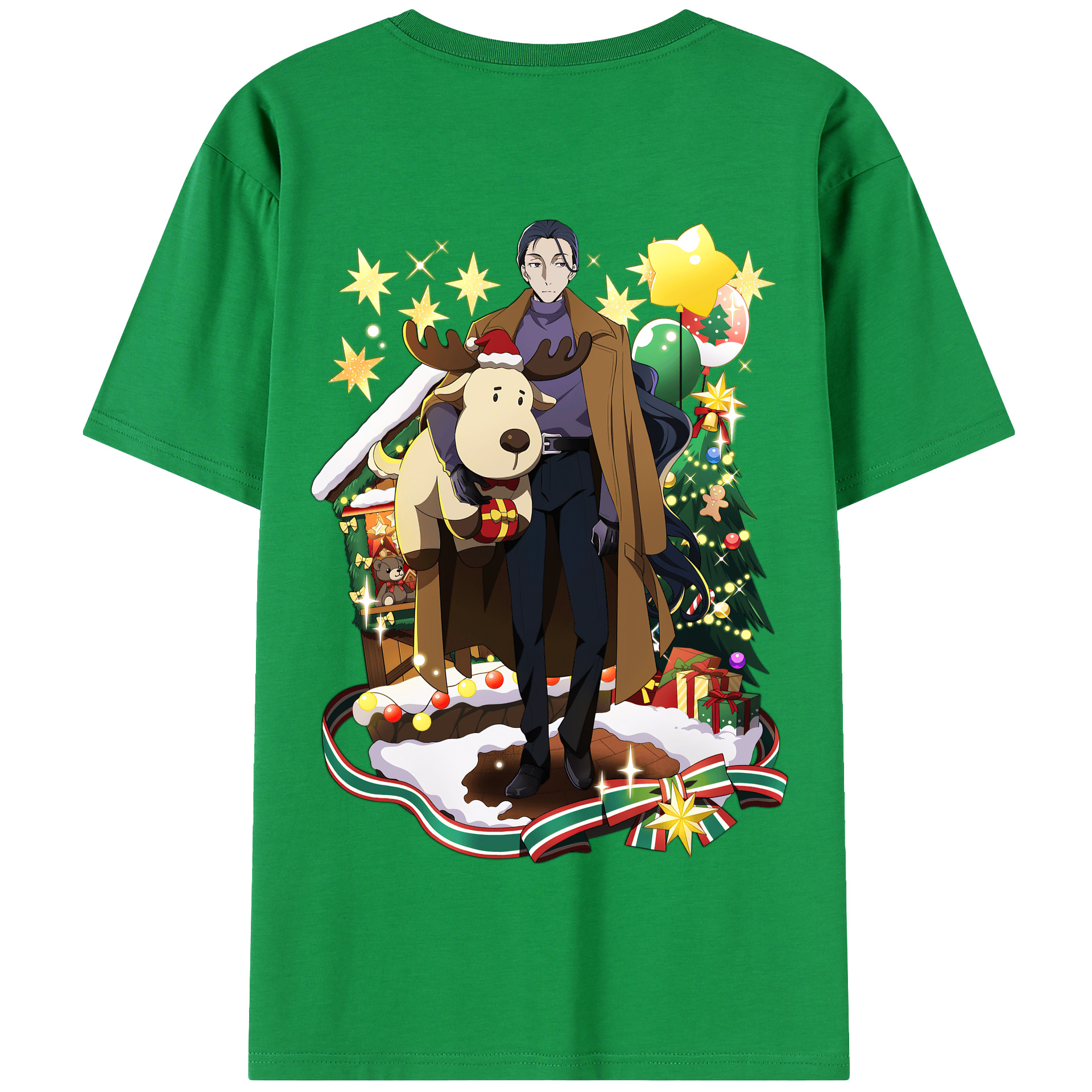 （画像用） 文豪ストレイドッグス Bungo Stray Dogs 綿100％半袖Tシャツ（背面プリント）