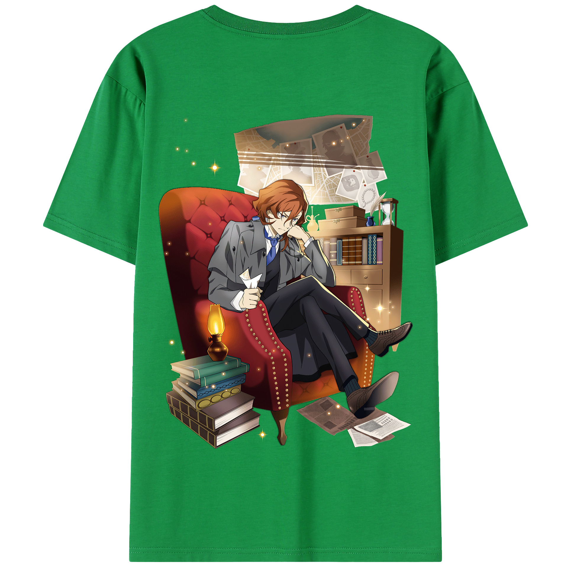 （画像用） 文豪ストレイドッグス Bungo Stray Dogs 綿100％半袖Tシャツ（背面プリント）