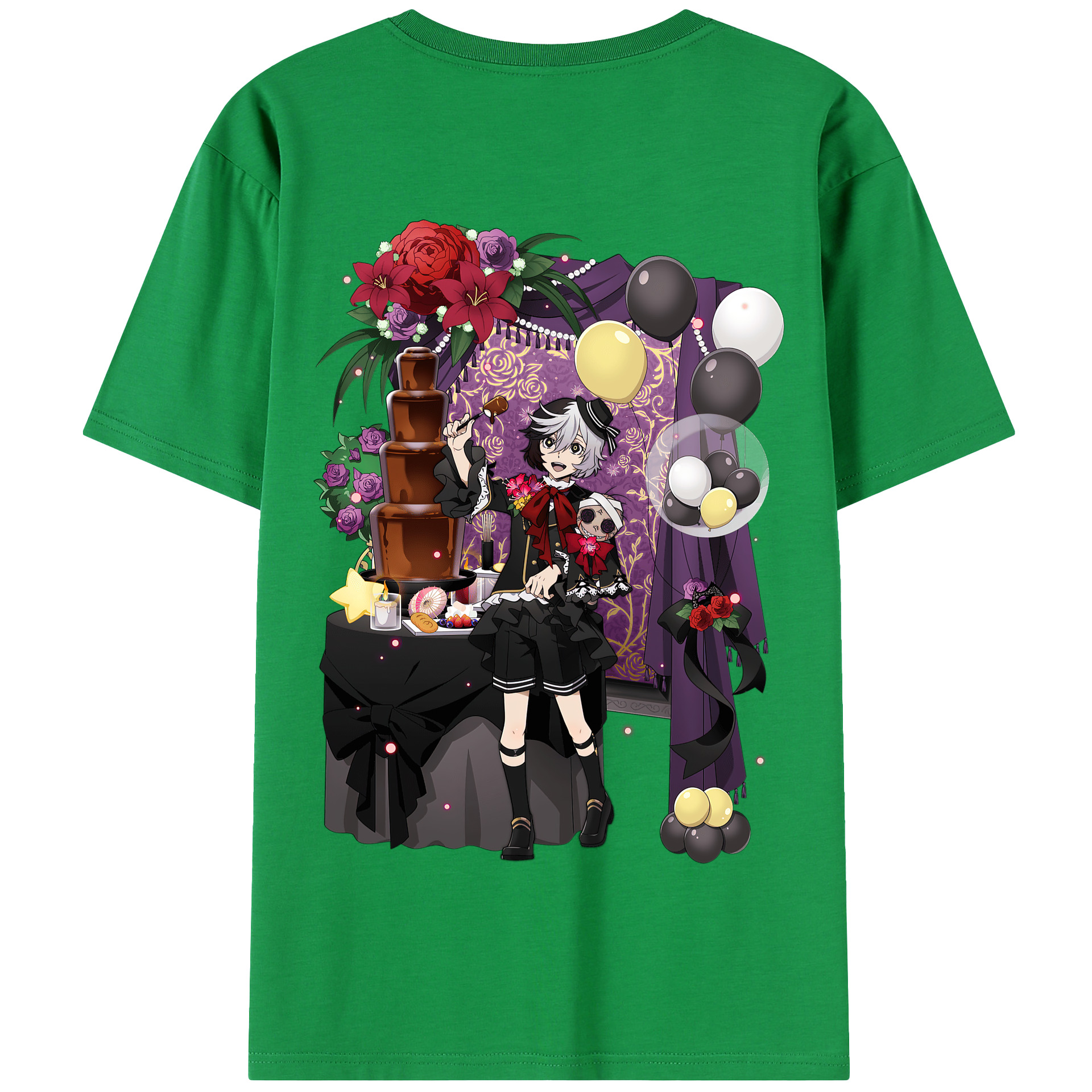 （画像用） 文豪ストレイドッグス Bungo Stray Dogs 綿100％半袖Tシャツ（背面プリント）