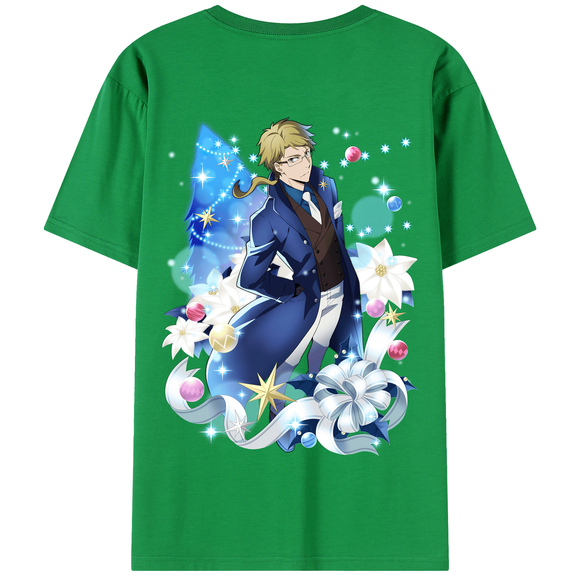 （画像用） 文豪ストレイドッグス Bungo Stray Dogs 綿100％半袖Tシャツ（背面プリント）
