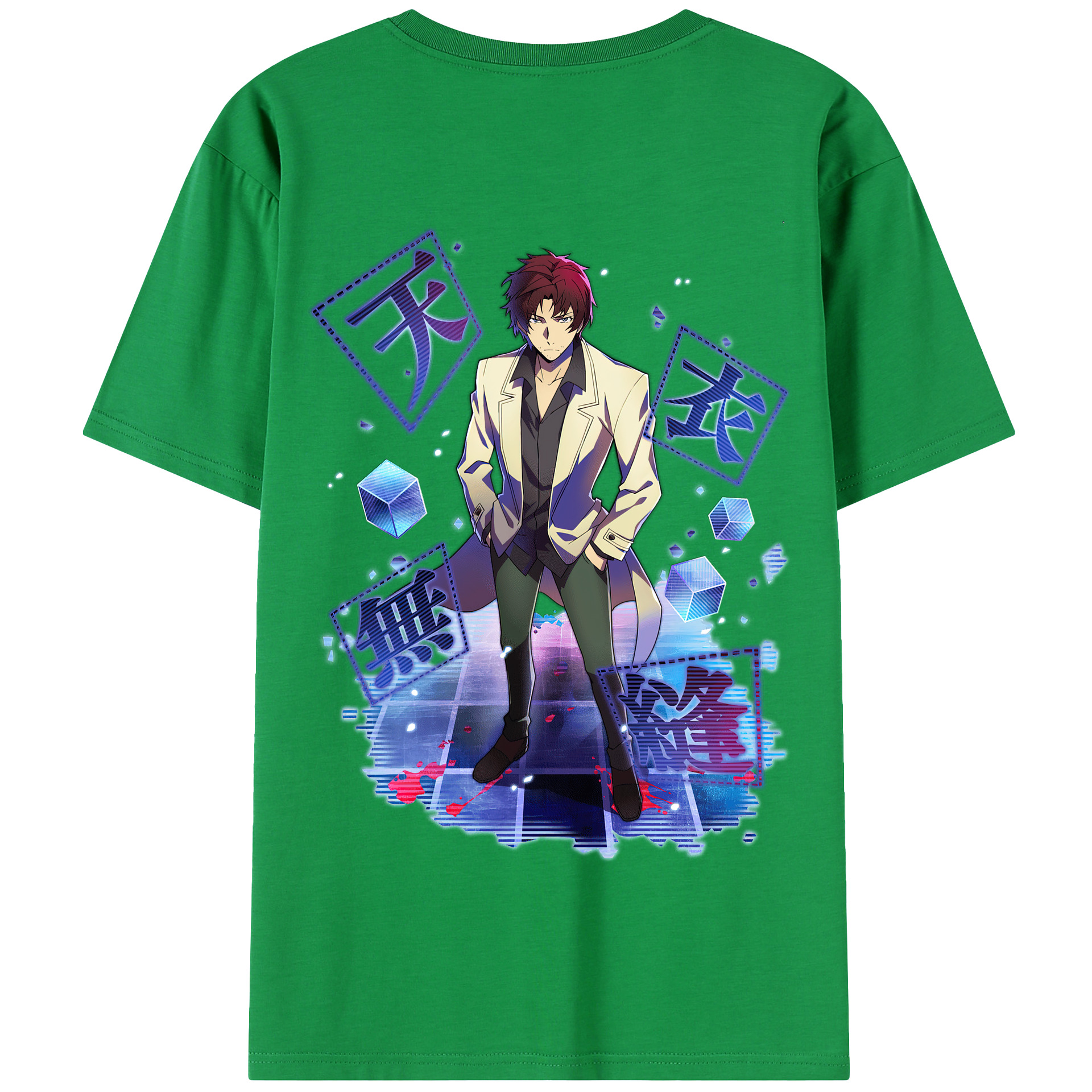 （画像用） 文豪ストレイドッグス Bungo Stray Dogs 綿100％半袖Tシャツ（背面プリント）