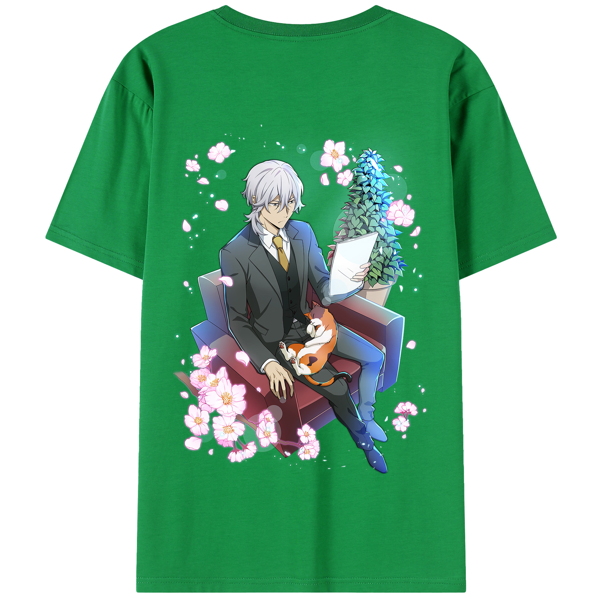 （画像用） 文豪ストレイドッグス Bungo Stray Dogs 綿100％半袖Tシャツ（背面プリント）