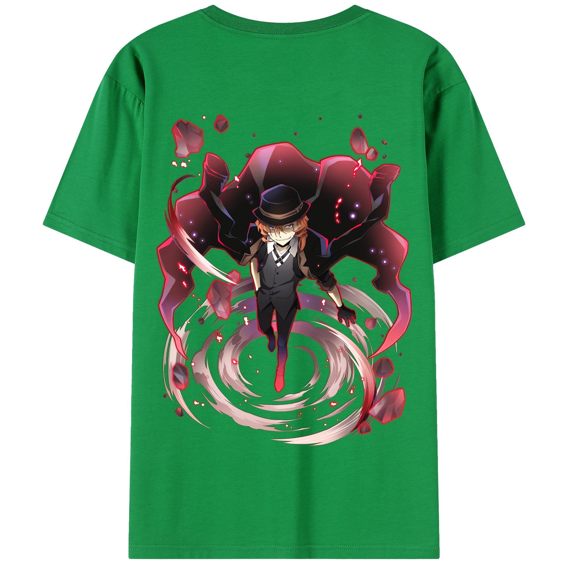 （画像用） 文豪ストレイドッグス Bungo Stray Dogs 綿100％半袖Tシャツ（背面プリント）