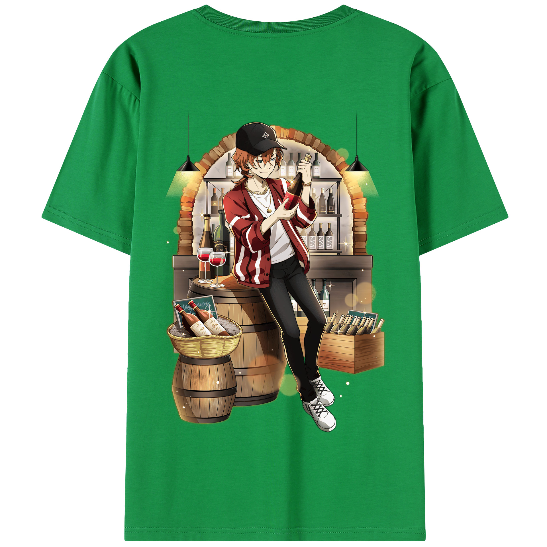 （画像用） 文豪ストレイドッグス Bungo Stray Dogs 綿100％半袖Tシャツ（背面プリント）
