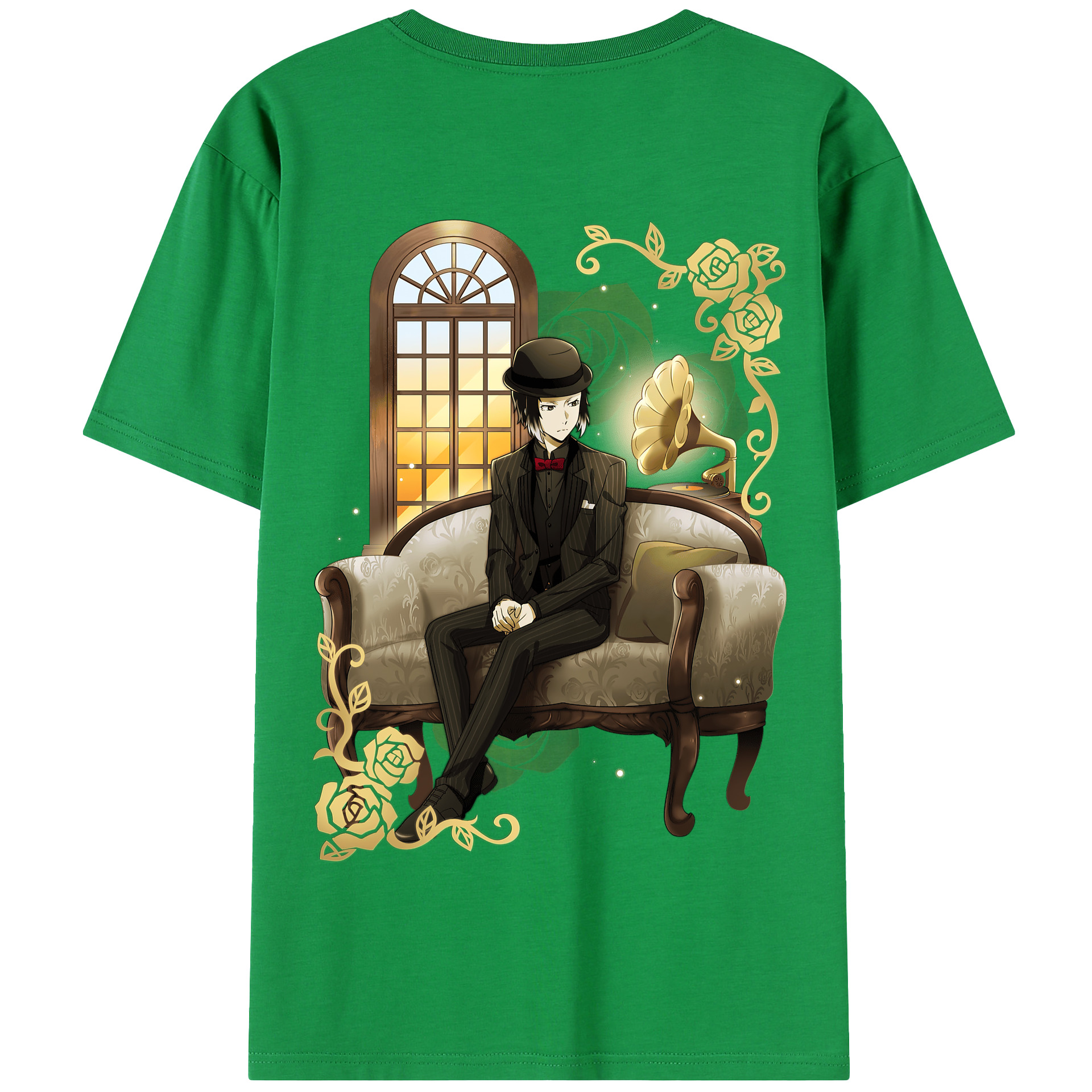 （画像用） 文豪ストレイドッグス Bungo Stray Dogs 綿100％半袖Tシャツ（背面プリント）