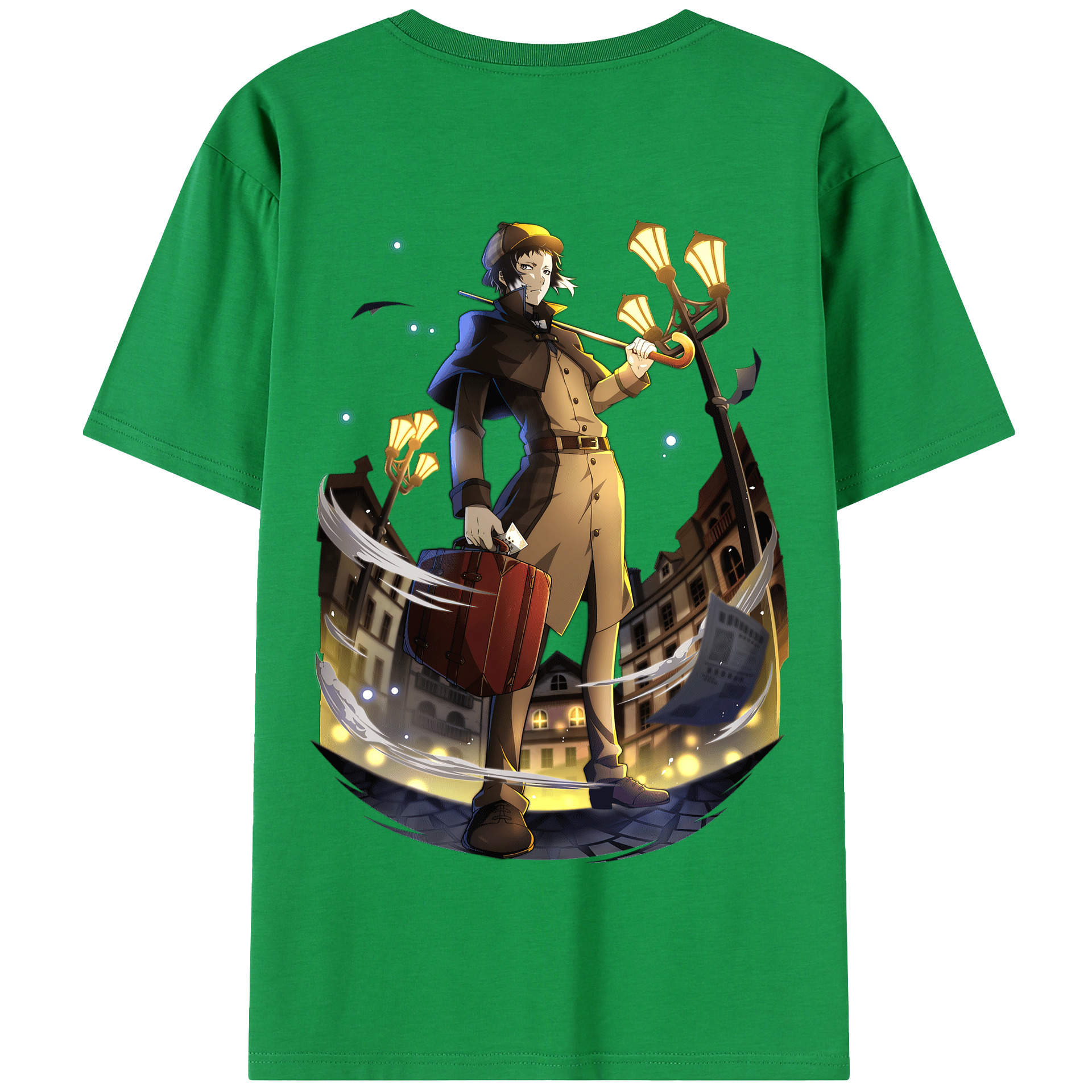 （画像用） 文豪ストレイドッグス Bungo Stray Dogs 綿100％半袖Tシャツ（背面プリント）
