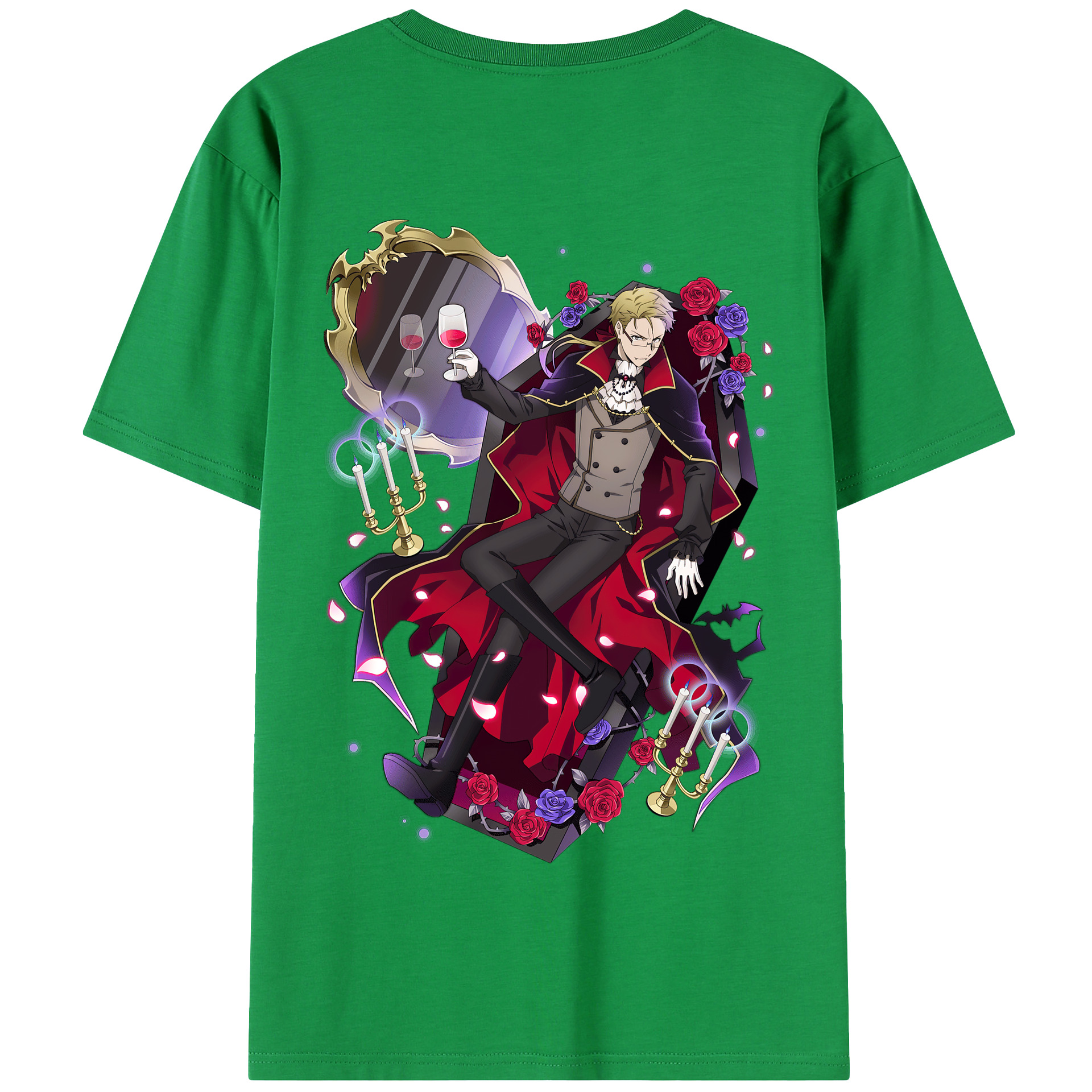 （画像用） 文豪ストレイドッグス Bungo Stray Dogs 綿100％半袖Tシャツ（背面プリント）
