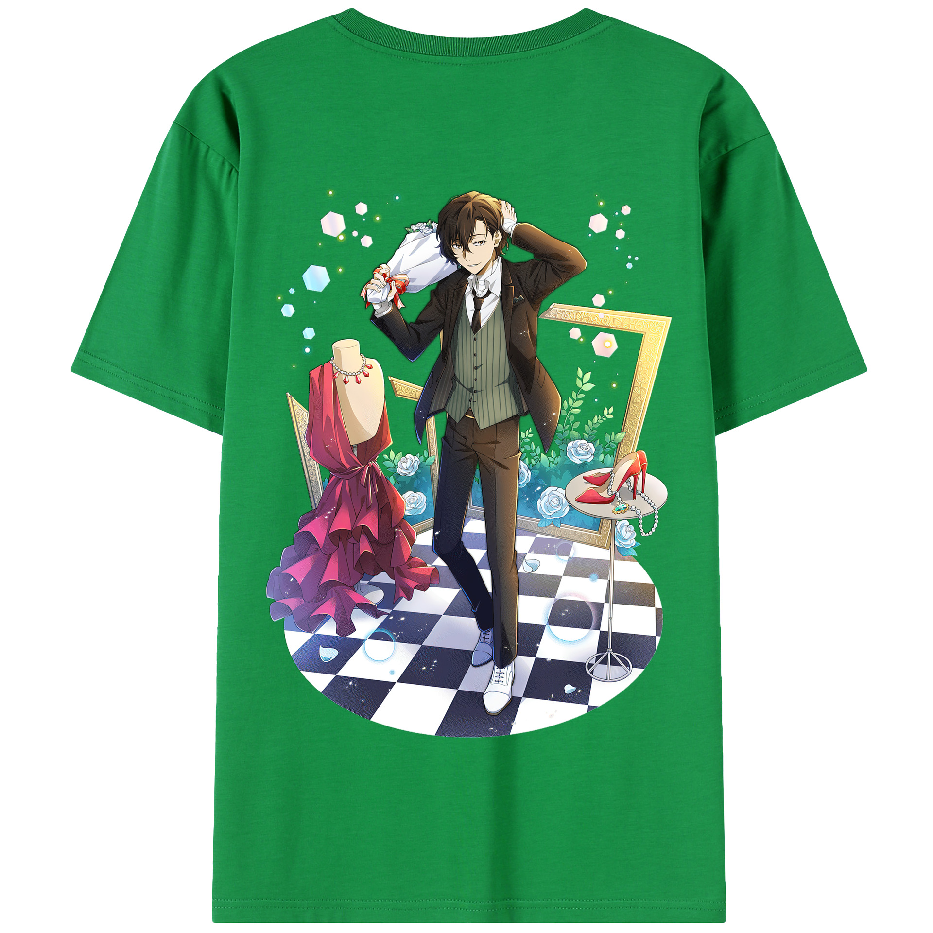 （画像用） 文豪ストレイドッグス Bungo Stray Dogs 綿100％半袖Tシャツ（背面プリント）