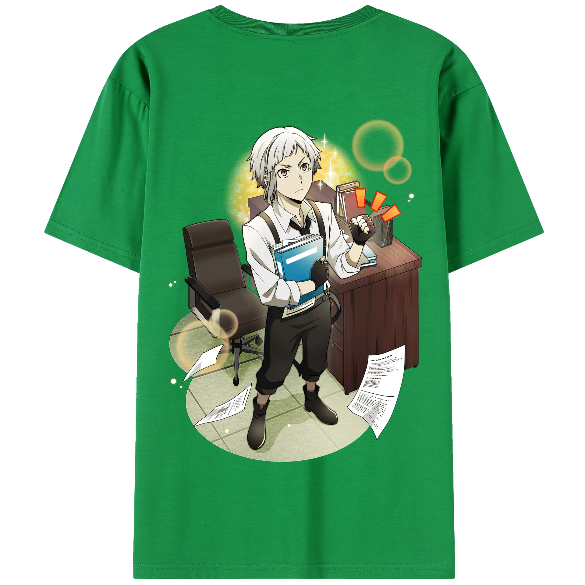 （画像用） 文豪ストレイドッグス Bungo Stray Dogs 綿100％半袖Tシャツ（背面プリント）