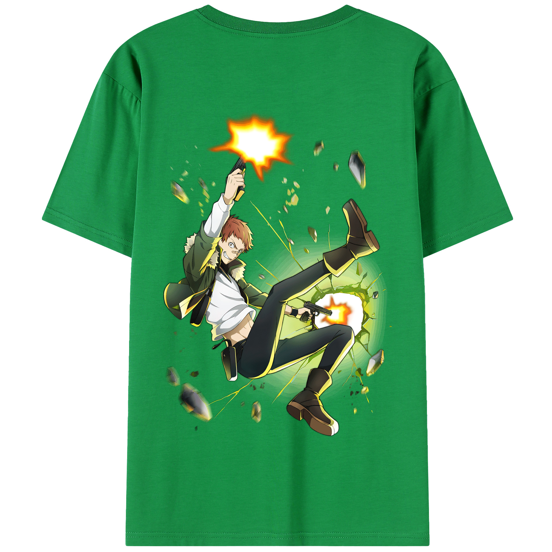 （画像用） 文豪ストレイドッグス Bungo Stray Dogs 綿100％半袖Tシャツ（背面プリント）