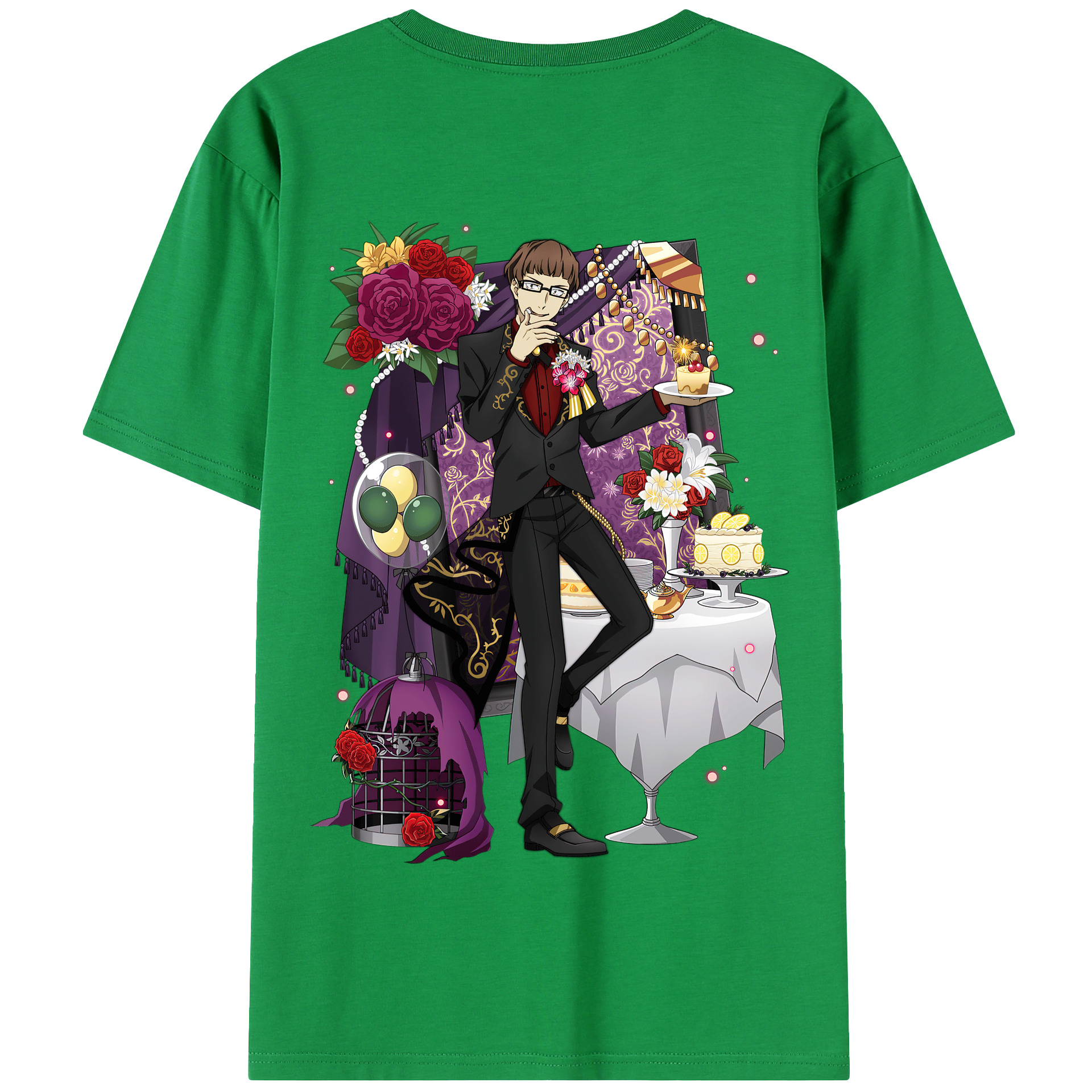（画像用） 文豪ストレイドッグス Bungo Stray Dogs 綿100％半袖Tシャツ（背面プリント）