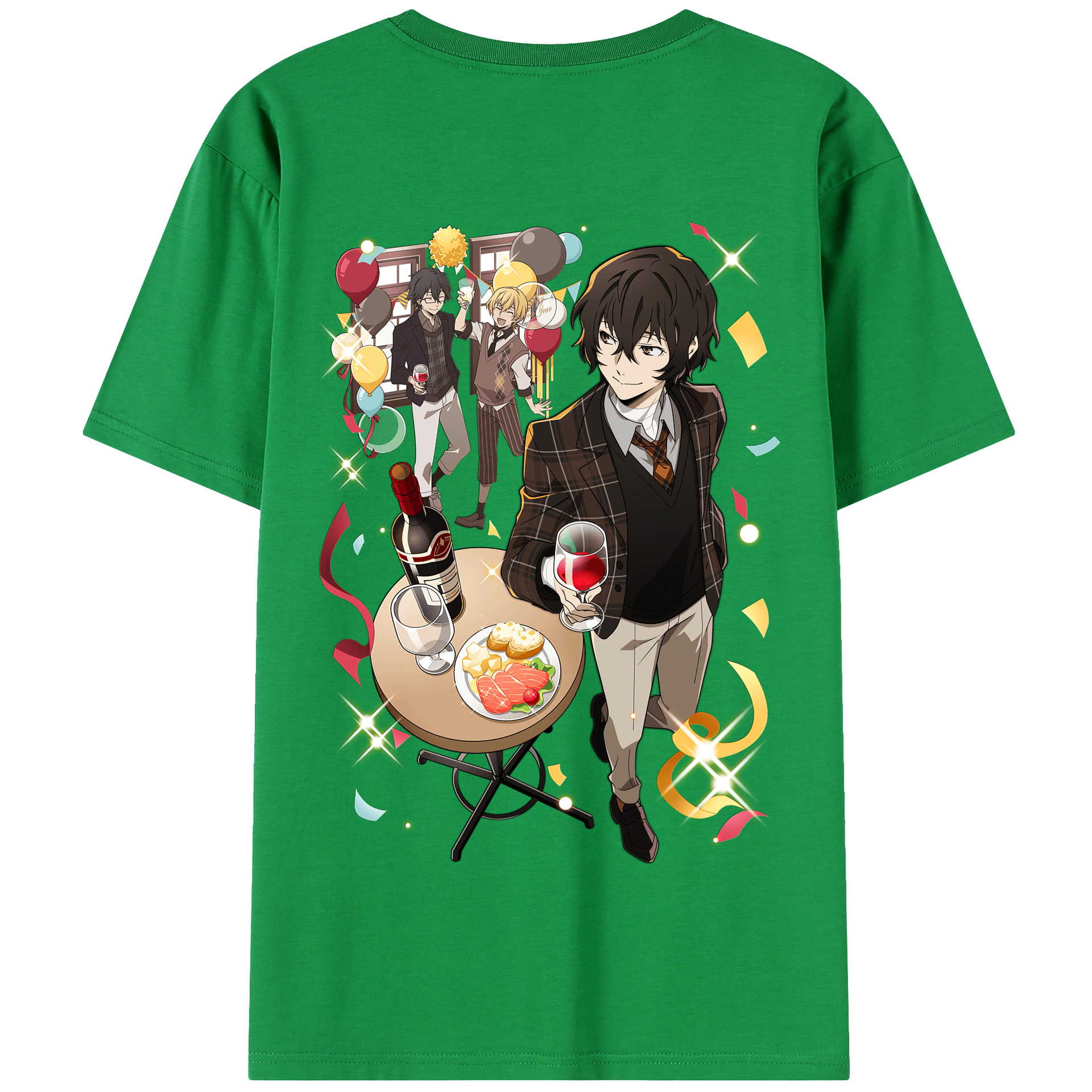 （画像用） 文豪ストレイドッグス Bungo Stray Dogs 綿100％半袖Tシャツ（背面プリント）