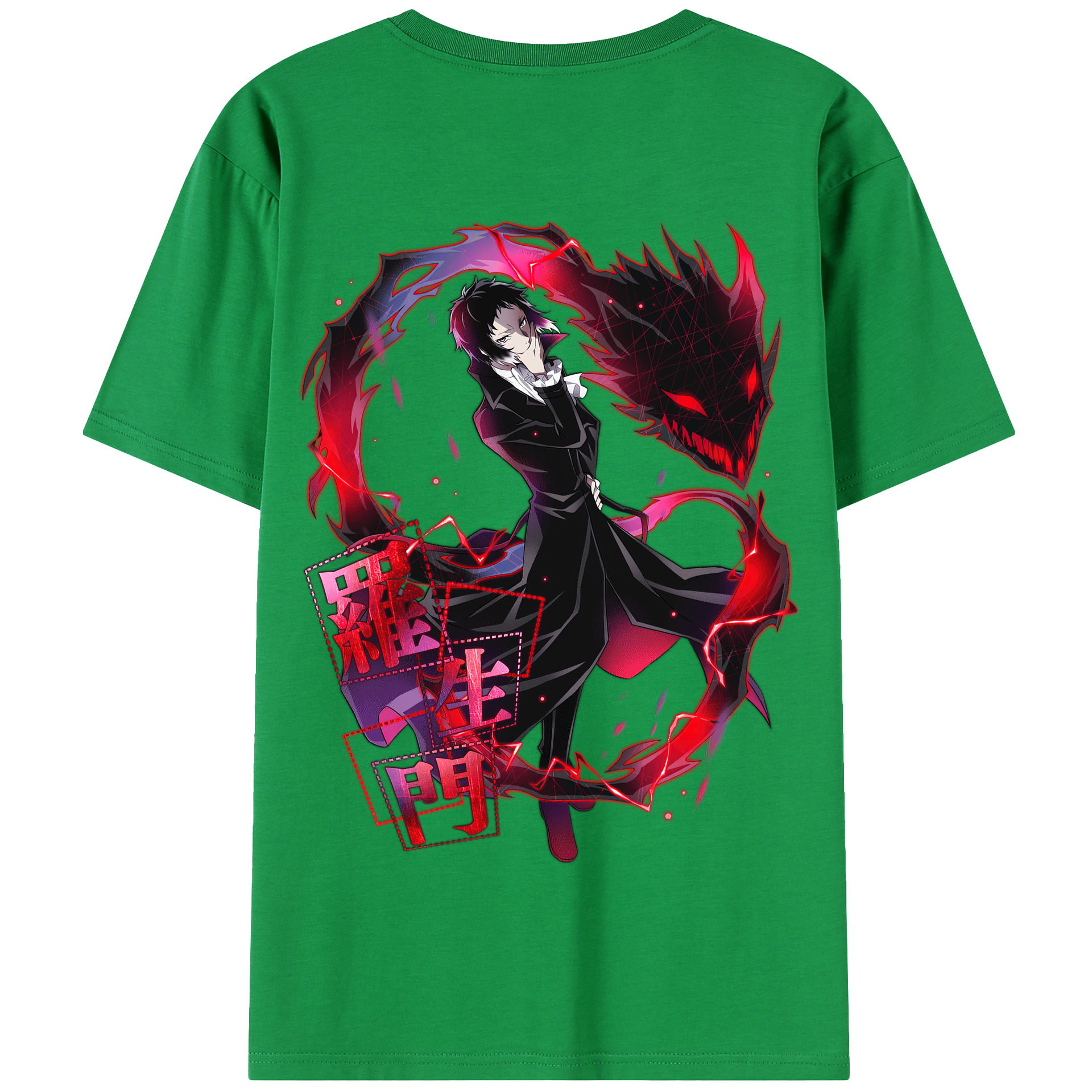 （画像用） 文豪ストレイドッグス Bungo Stray Dogs 綿100％半袖Tシャツ（背面プリント）