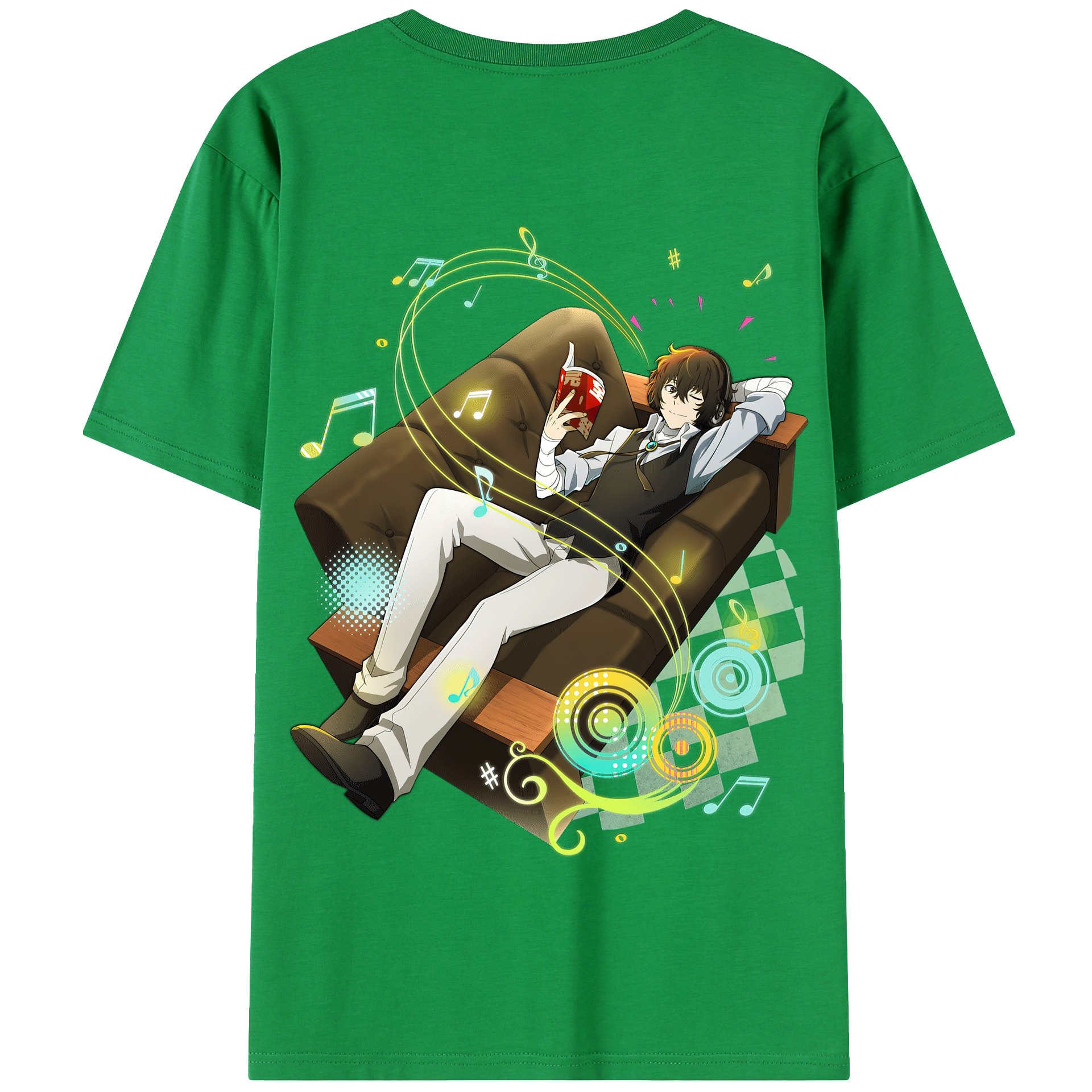 （画像用） 文豪ストレイドッグス Bungo Stray Dogs 綿100％半袖Tシャツ（背面プリント）