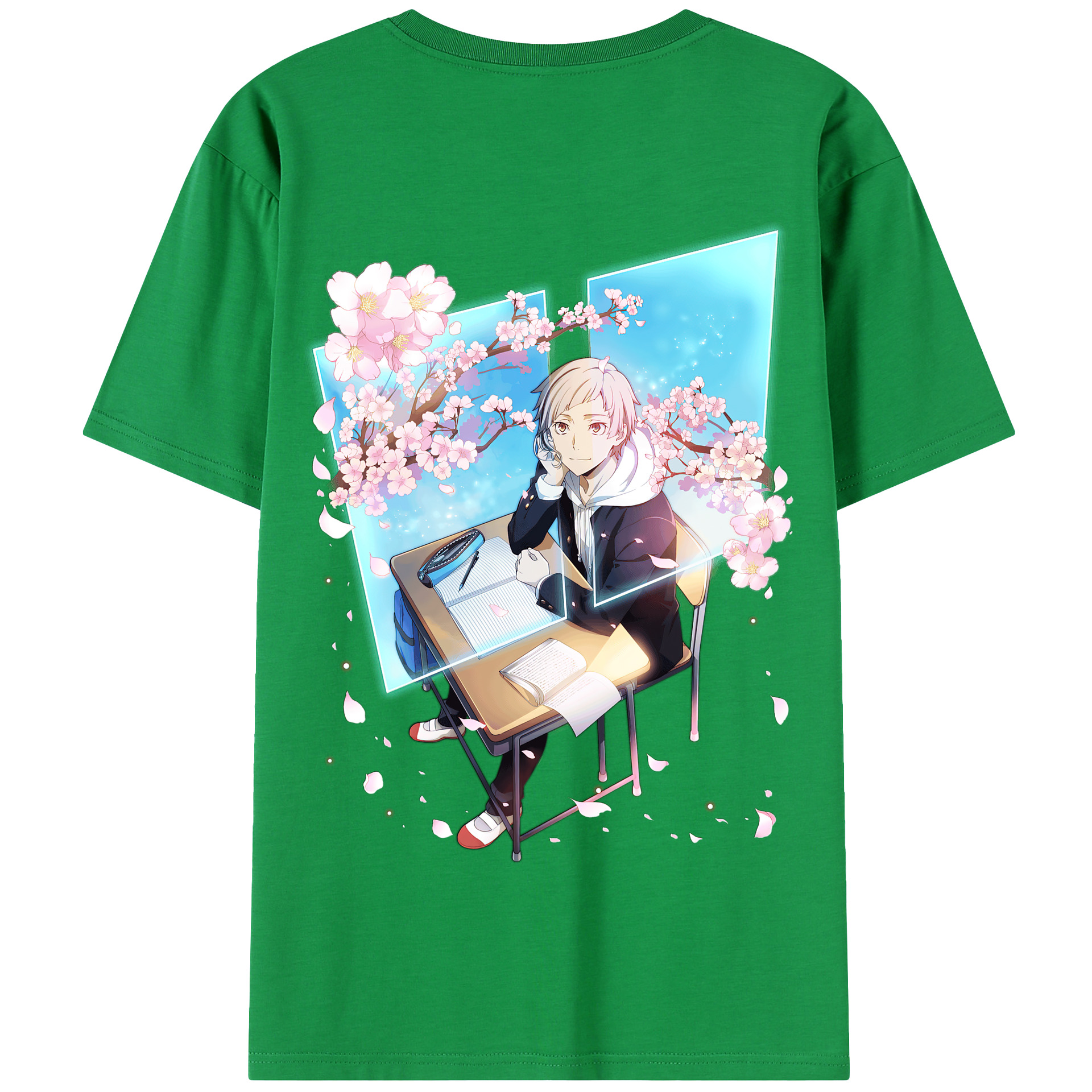 （画像用） 文豪ストレイドッグス Bungo Stray Dogs 綿100％半袖Tシャツ（背面プリント）