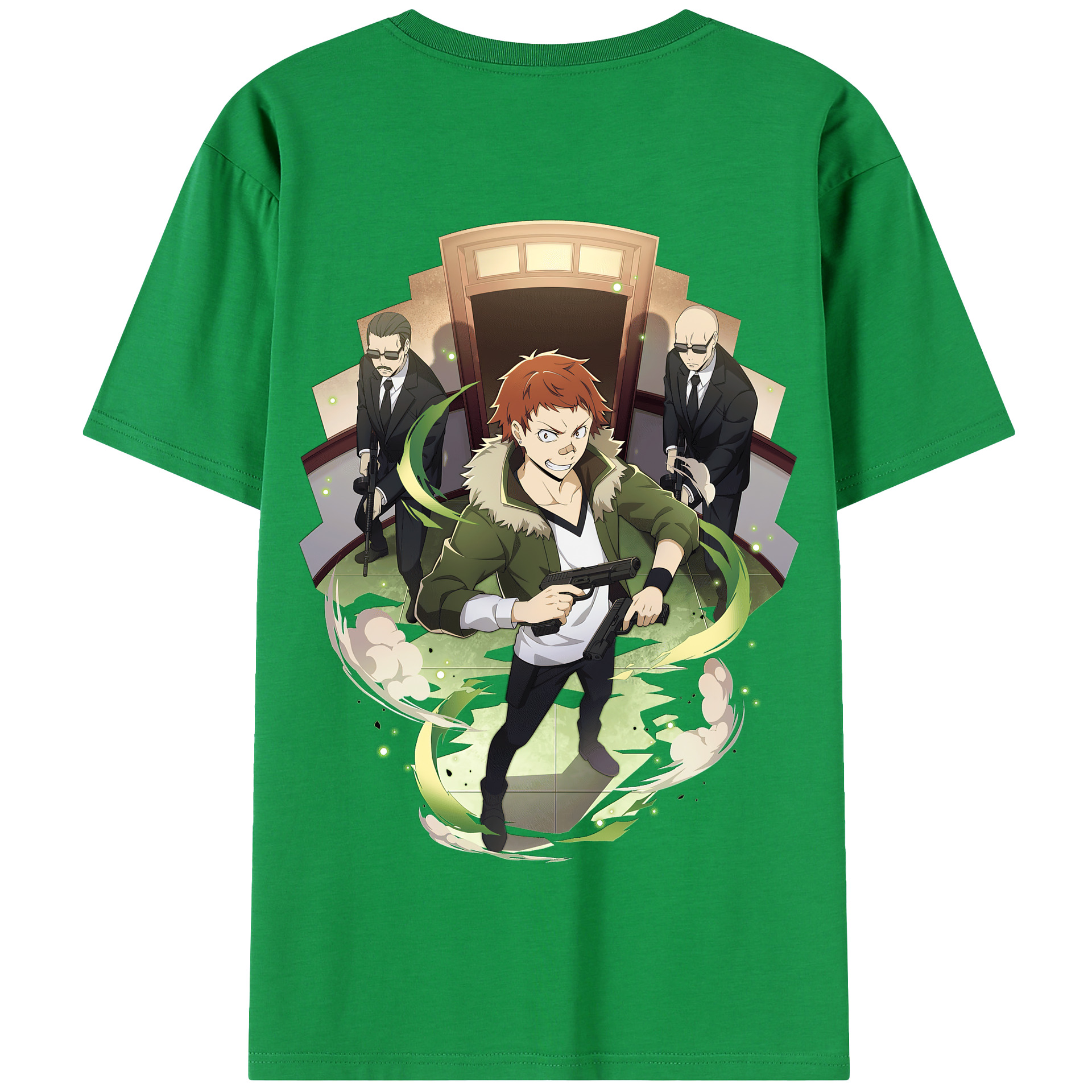 （画像用） 文豪ストレイドッグス Bungo Stray Dogs 綿100％半袖Tシャツ（背面プリント）
