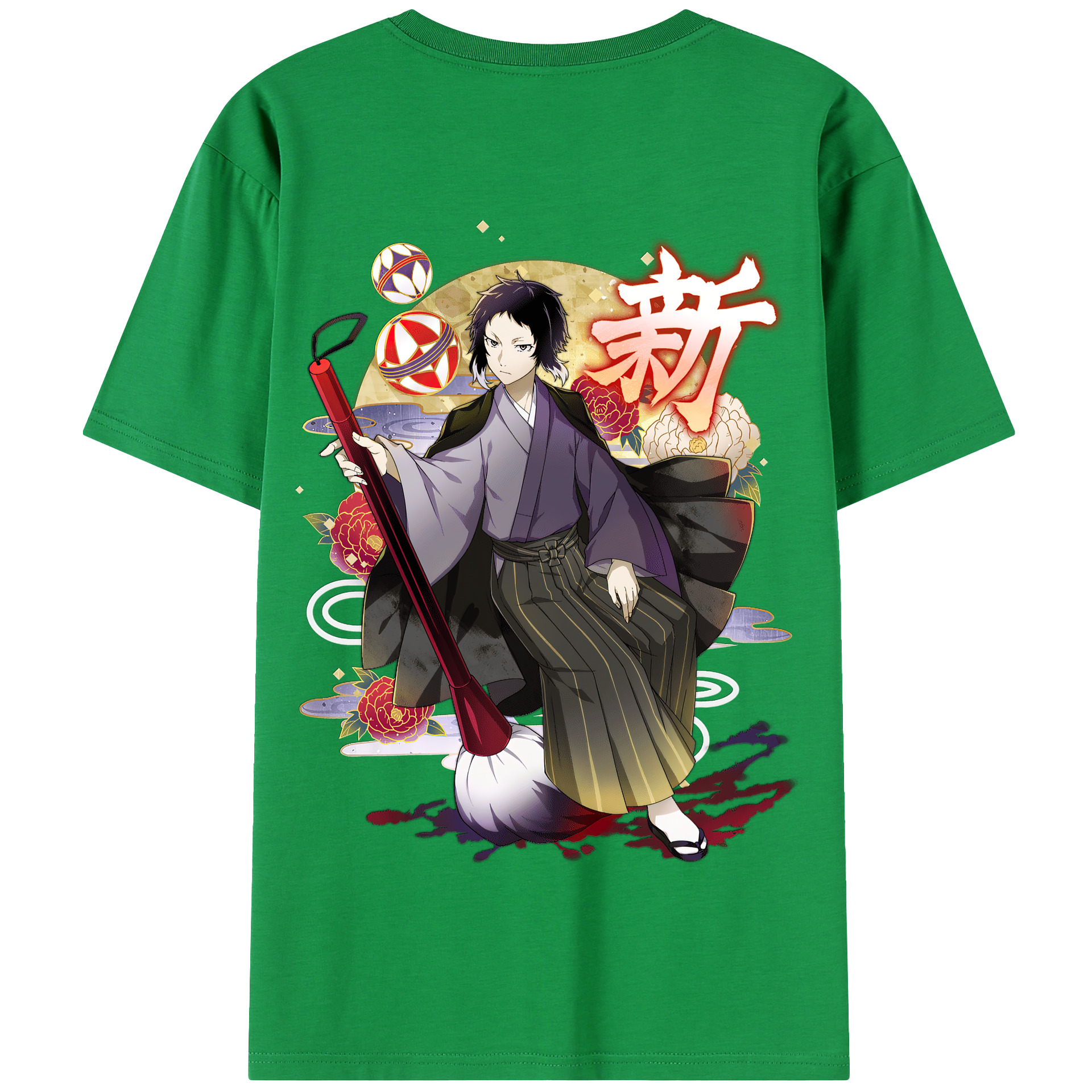 （画像用） 文豪ストレイドッグス Bungo Stray Dogs 綿100％半袖Tシャツ（背面プリント）
