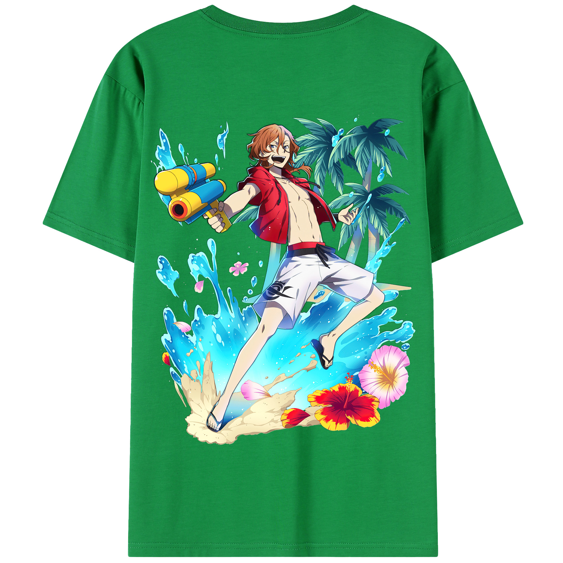 （画像用） 文豪ストレイドッグス Bungo Stray Dogs 綿100％半袖Tシャツ（背面プリント）