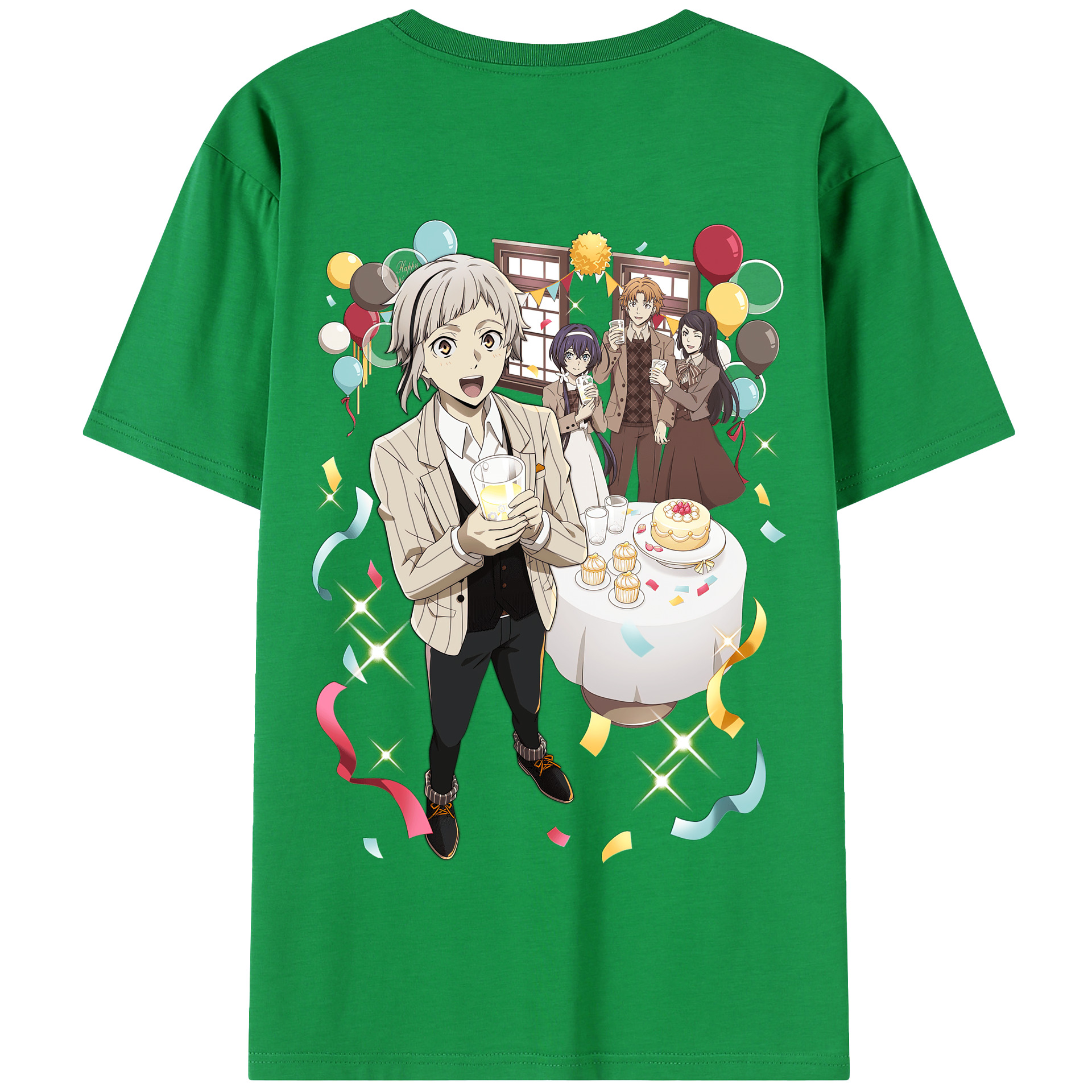 （画像用） 文豪ストレイドッグス Bungo Stray Dogs 綿100％半袖Tシャツ（背面プリント）