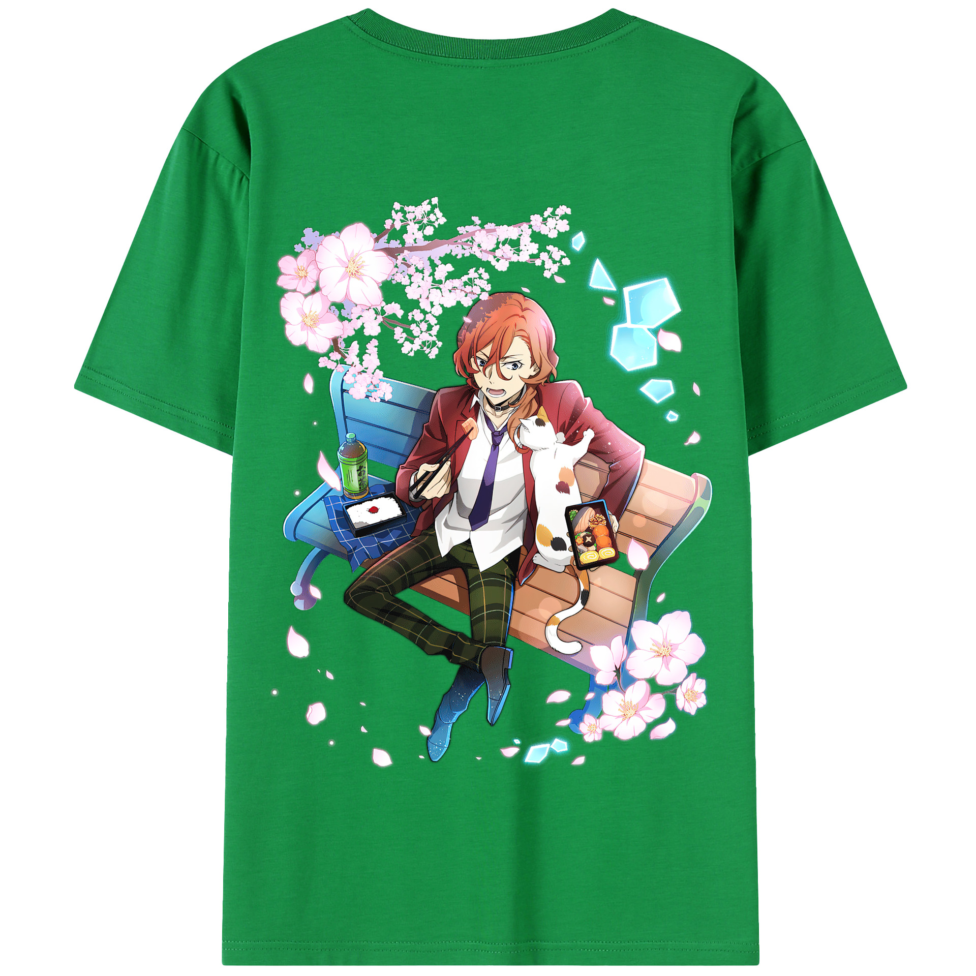 （画像用） 文豪ストレイドッグス Bungo Stray Dogs 綿100％半袖Tシャツ（背面プリント）