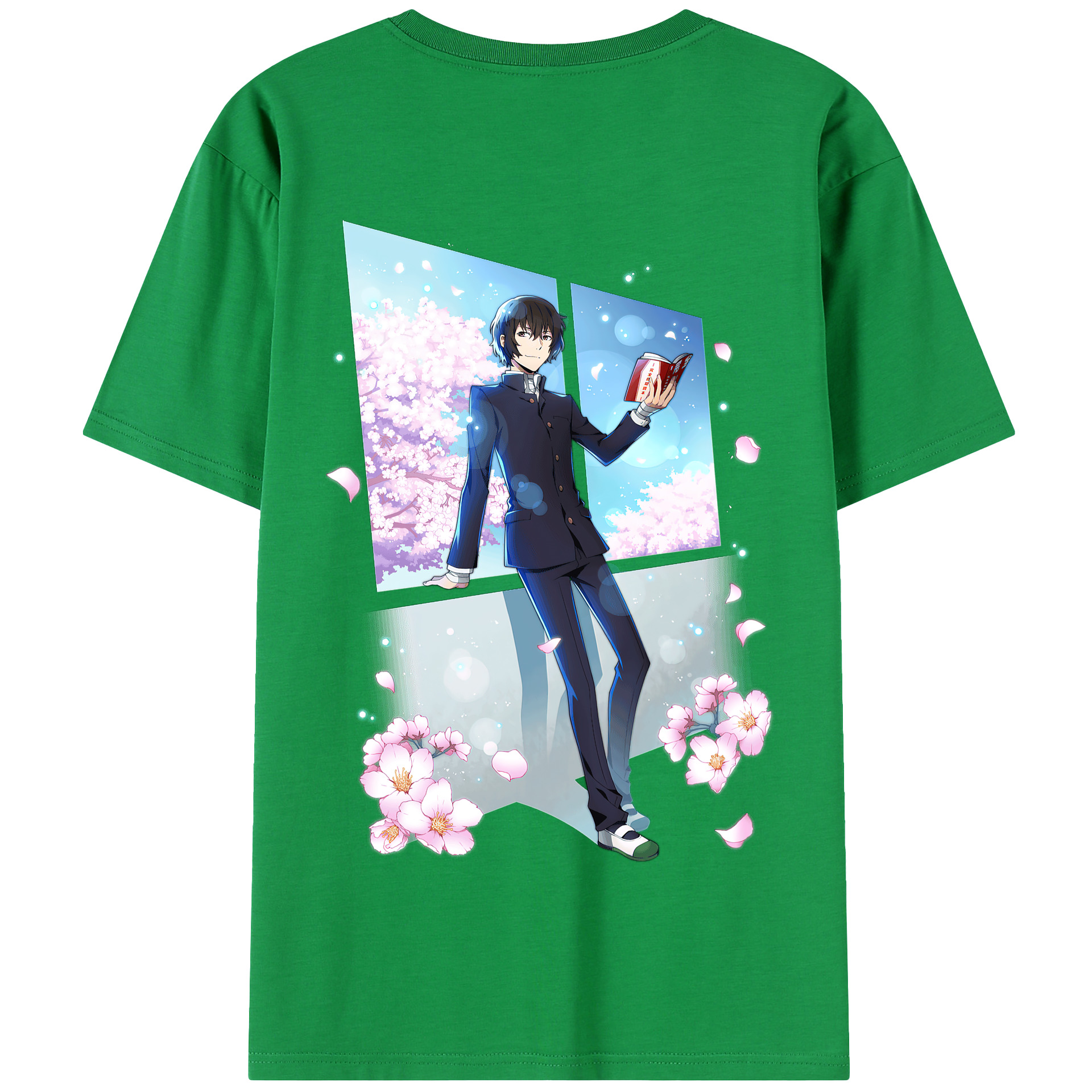（画像用） 文豪ストレイドッグス Bungo Stray Dogs 綿100％半袖Tシャツ（背面プリント）