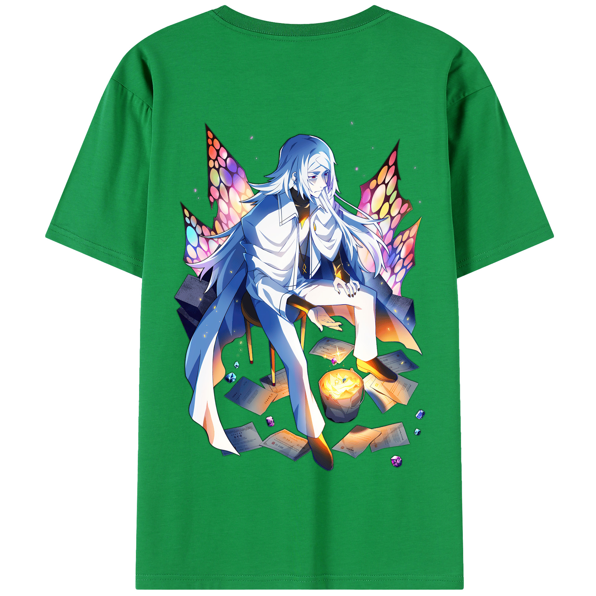 （画像用） 文豪ストレイドッグス Bungo Stray Dogs 綿100％半袖Tシャツ（背面プリント）