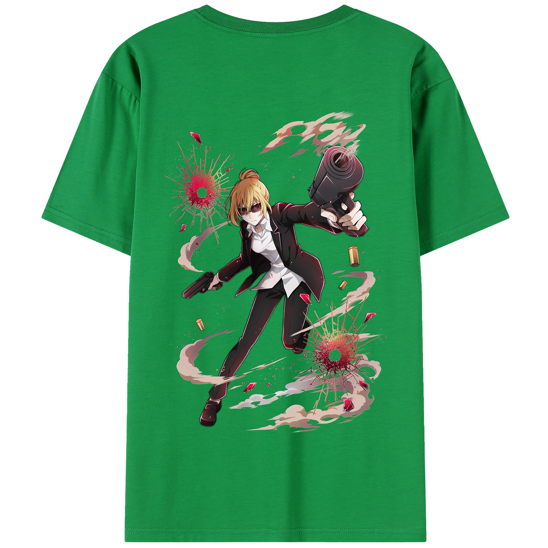 （画像用） 文豪ストレイドッグス Bungo Stray Dogs 綿100％半袖Tシャツ（背面プリント）