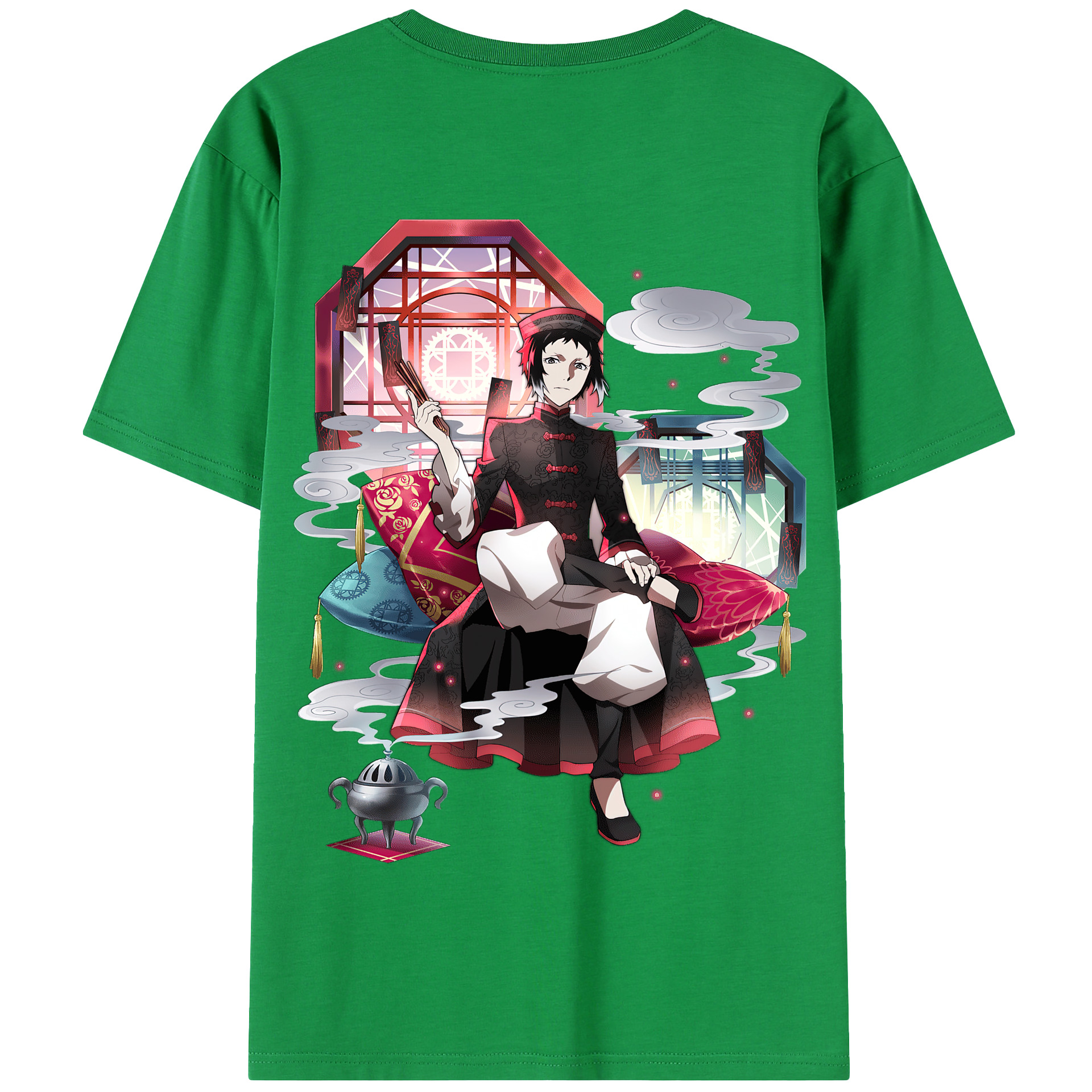 （画像用） 文豪ストレイドッグス Bungo Stray Dogs 綿100％半袖Tシャツ（背面プリント）