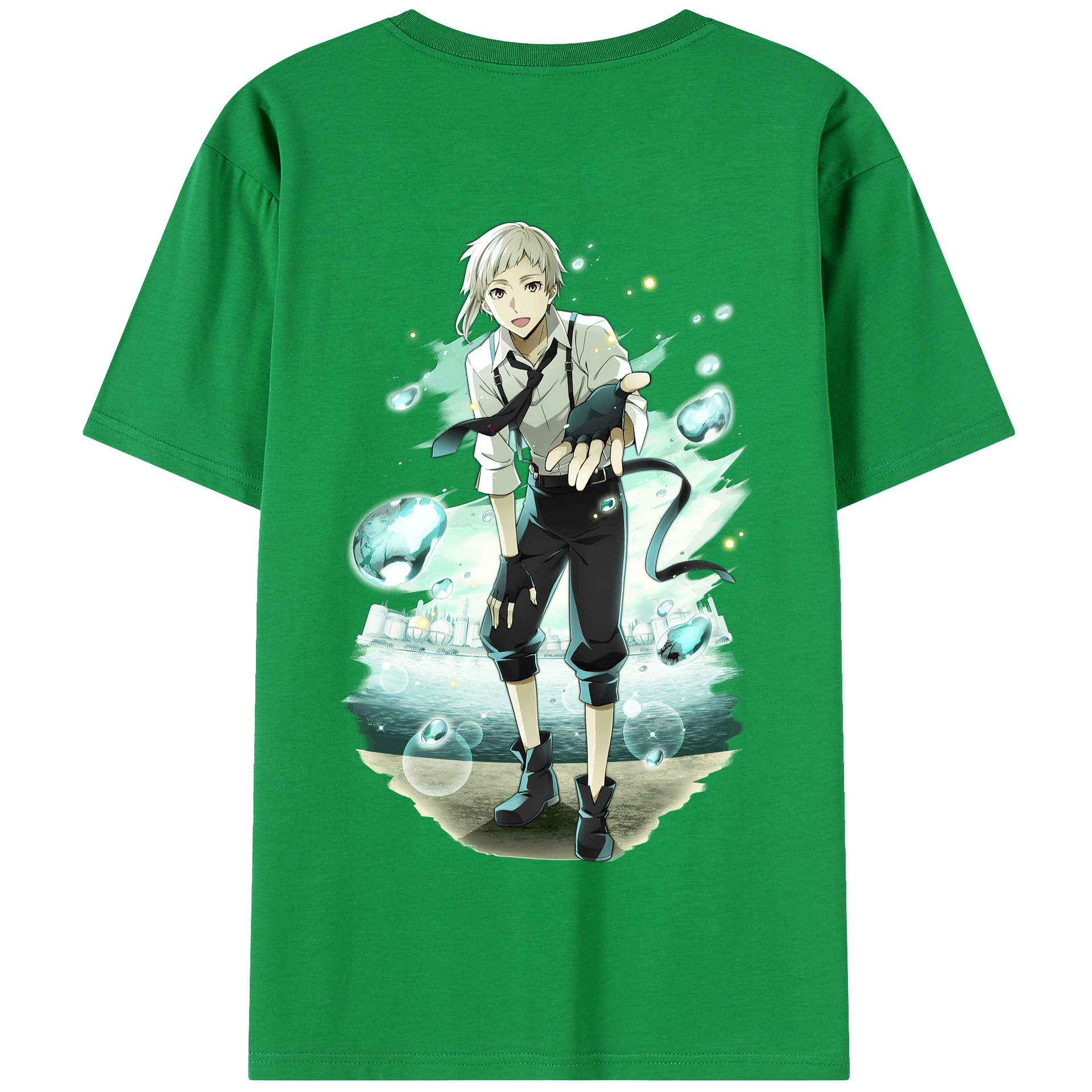 （画像用） 文豪ストレイドッグス Bungo Stray Dogs 綿100％半袖Tシャツ（背面プリント）