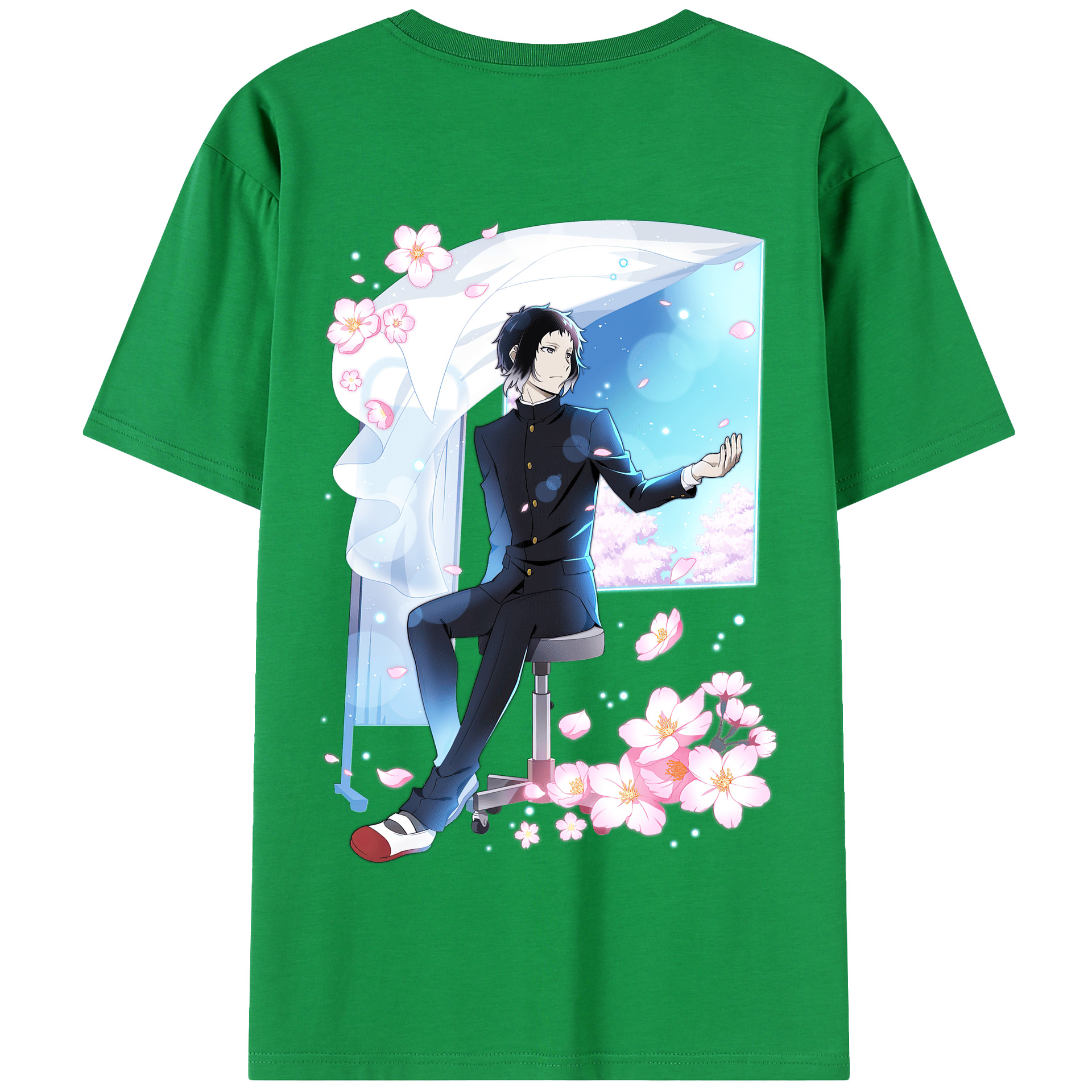 （画像用） 文豪ストレイドッグス Bungo Stray Dogs 綿100％半袖Tシャツ（背面プリント）