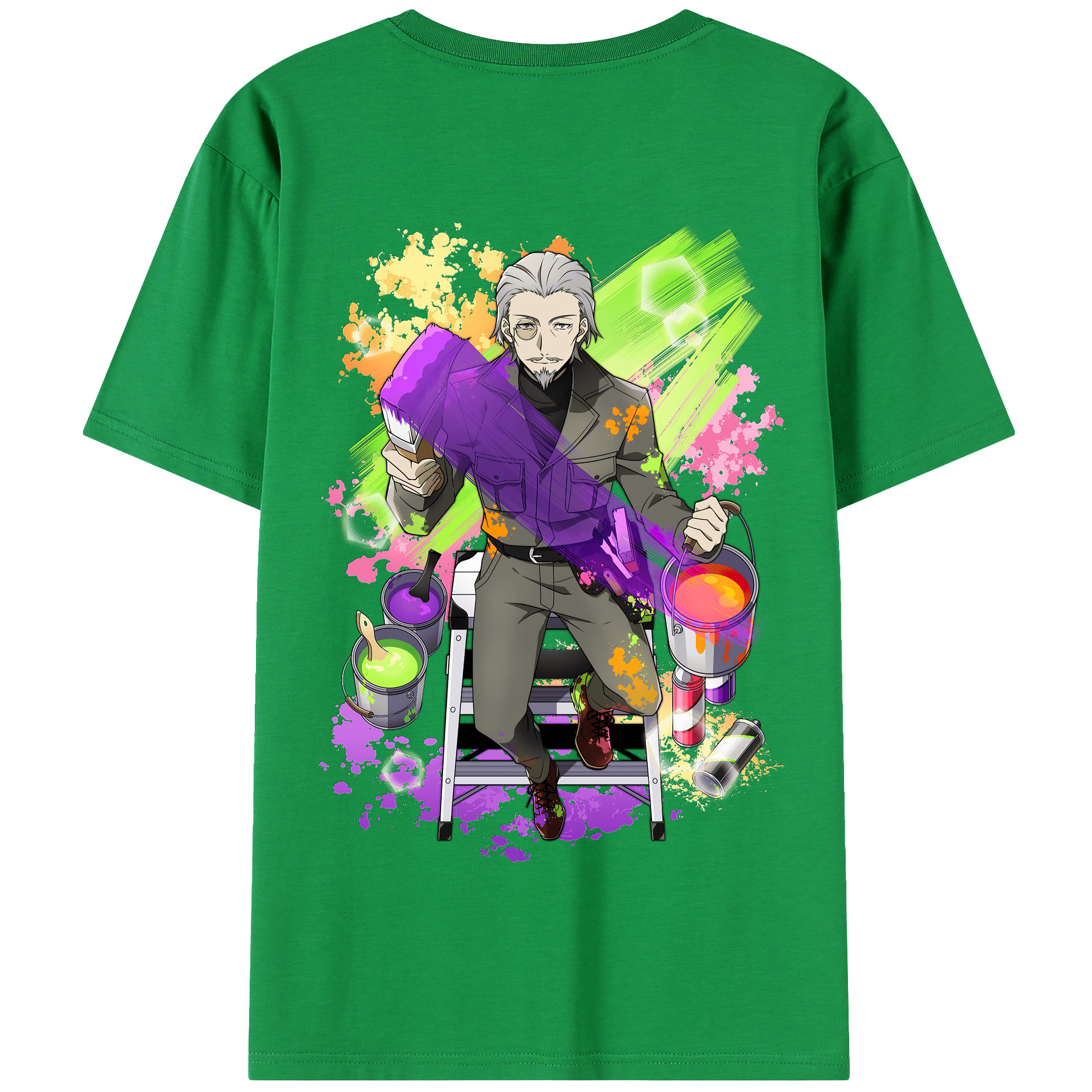 （画像用） 文豪ストレイドッグス Bungo Stray Dogs 綿100％半袖Tシャツ（背面プリント）