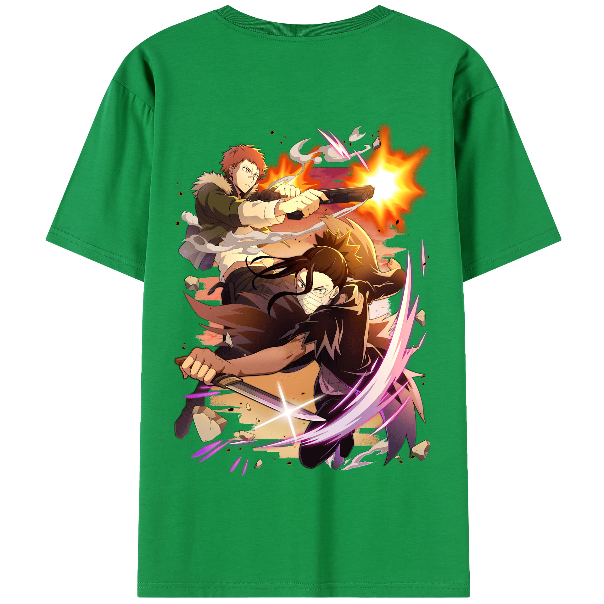 （画像用） 文豪ストレイドッグス Bungo Stray Dogs 綿100％半袖Tシャツ（背面プリント）