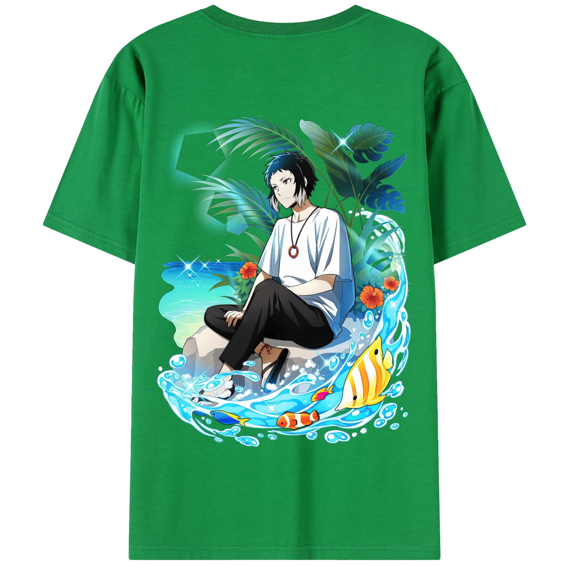 （画像用） 文豪ストレイドッグス Bungo Stray Dogs 綿100％半袖Tシャツ（背面プリント）