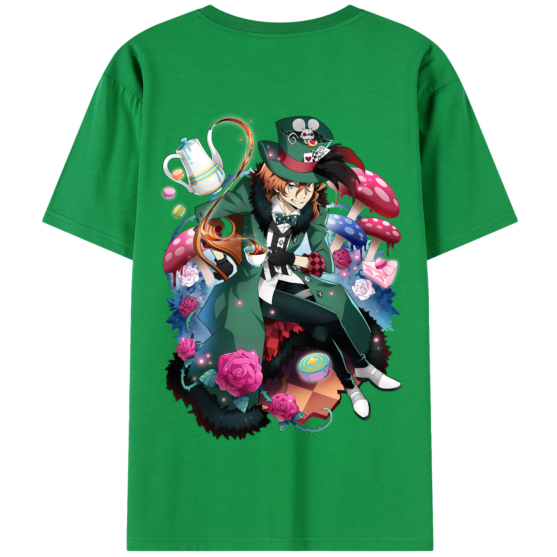（画像用） 文豪ストレイドッグス Bungo Stray Dogs 綿100％半袖Tシャツ（背面プリント）