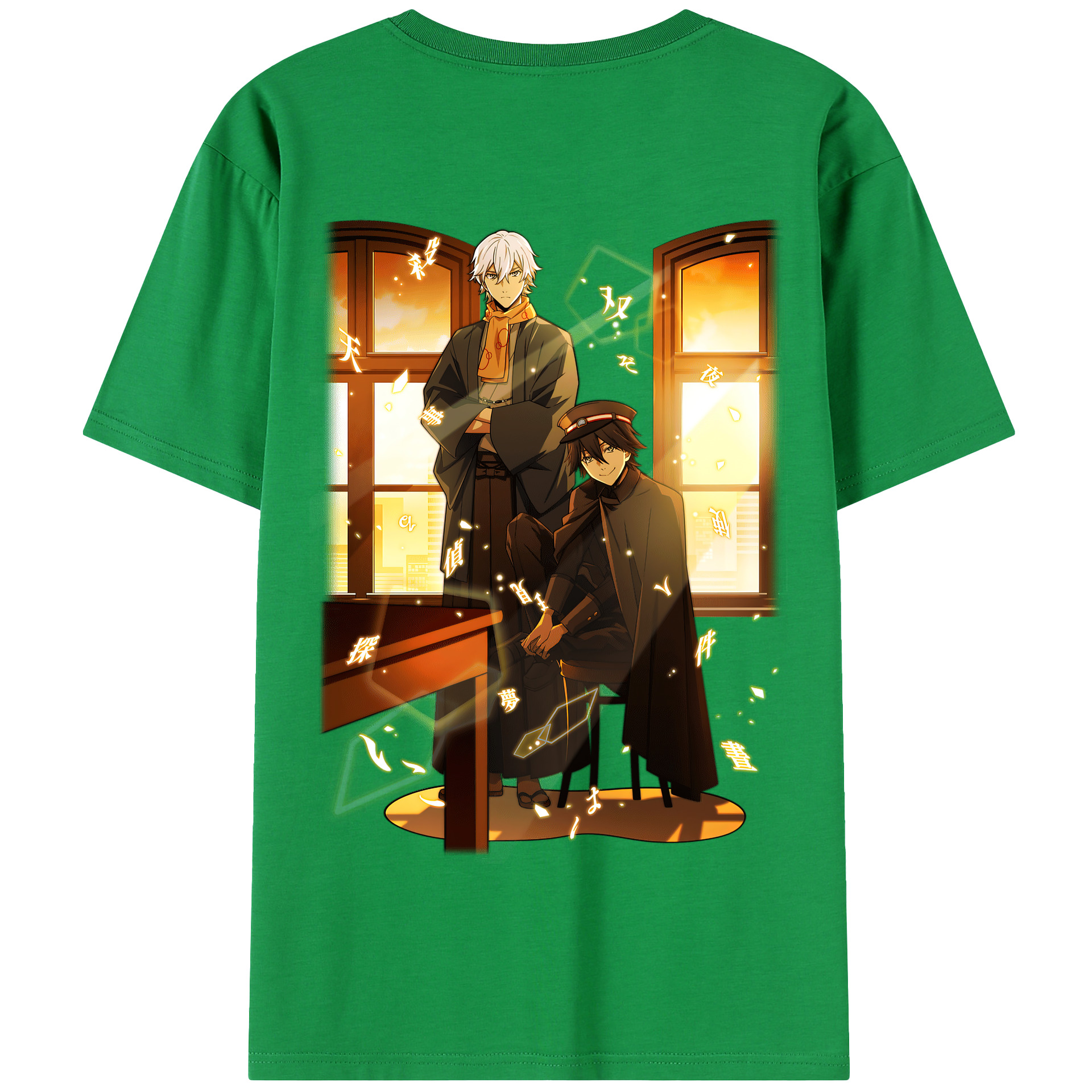 （画像用） 文豪ストレイドッグス Bungo Stray Dogs 綿100％半袖Tシャツ（背面プリント）