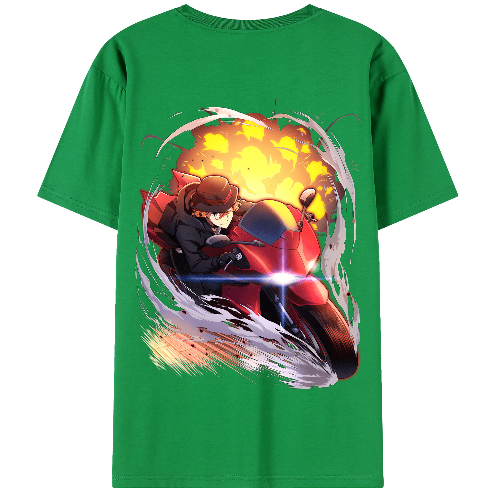 （画像用） 文豪ストレイドッグス Bungo Stray Dogs 綿100％半袖Tシャツ（背面プリント）