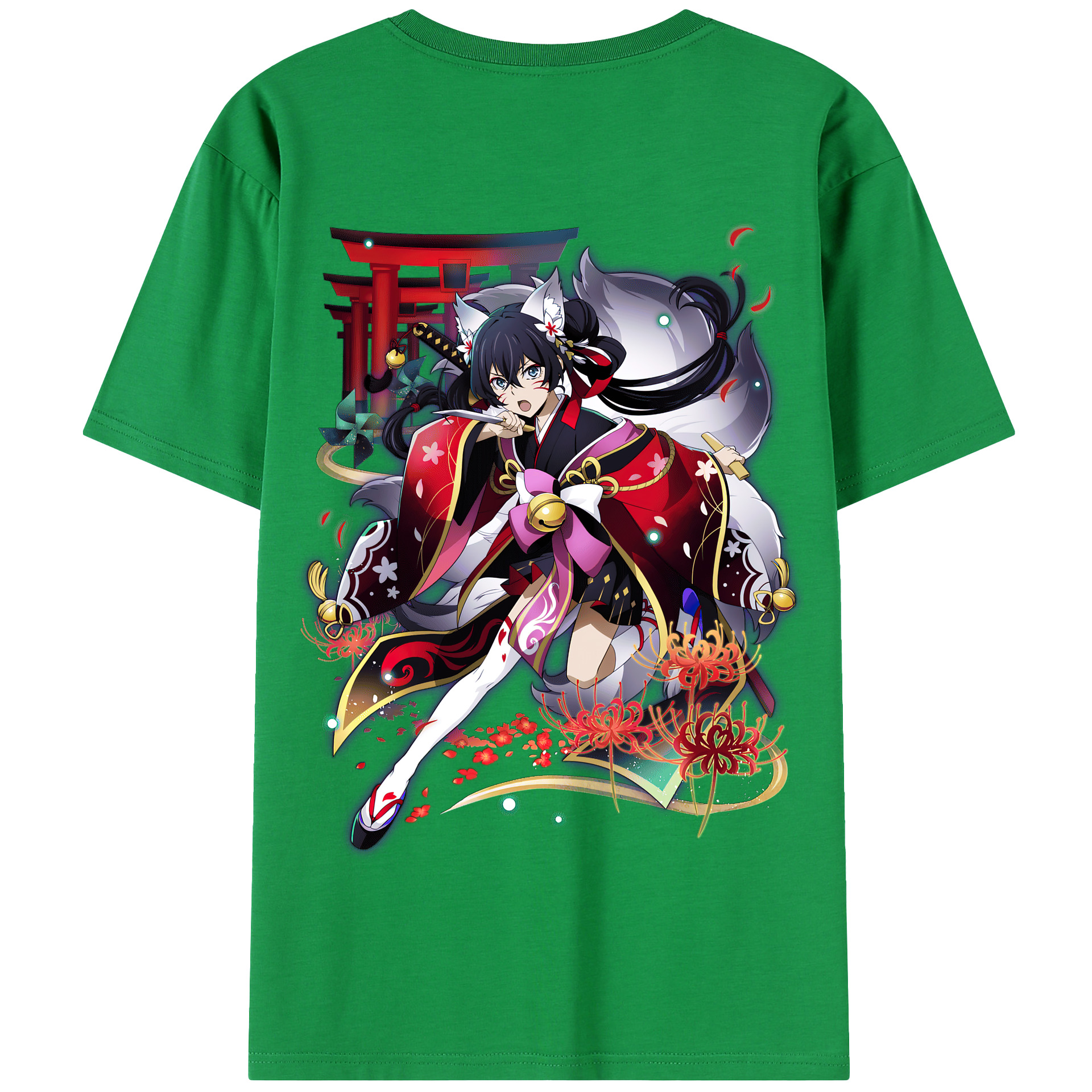 （画像用） 文豪ストレイドッグス Bungo Stray Dogs 綿100％半袖Tシャツ（背面プリント）
