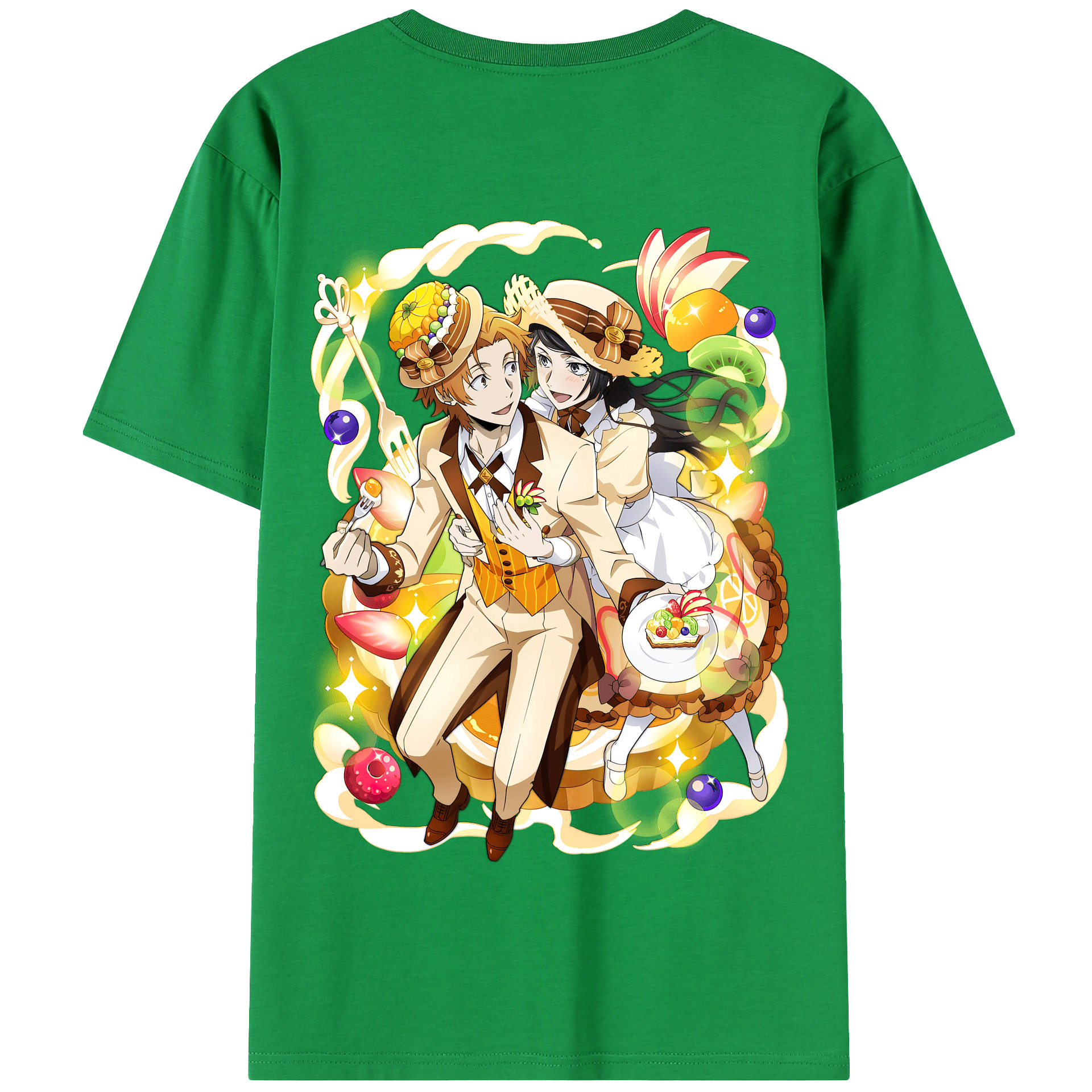 （画像用） 文豪ストレイドッグス Bungo Stray Dogs 綿100％半袖Tシャツ（背面プリント）
