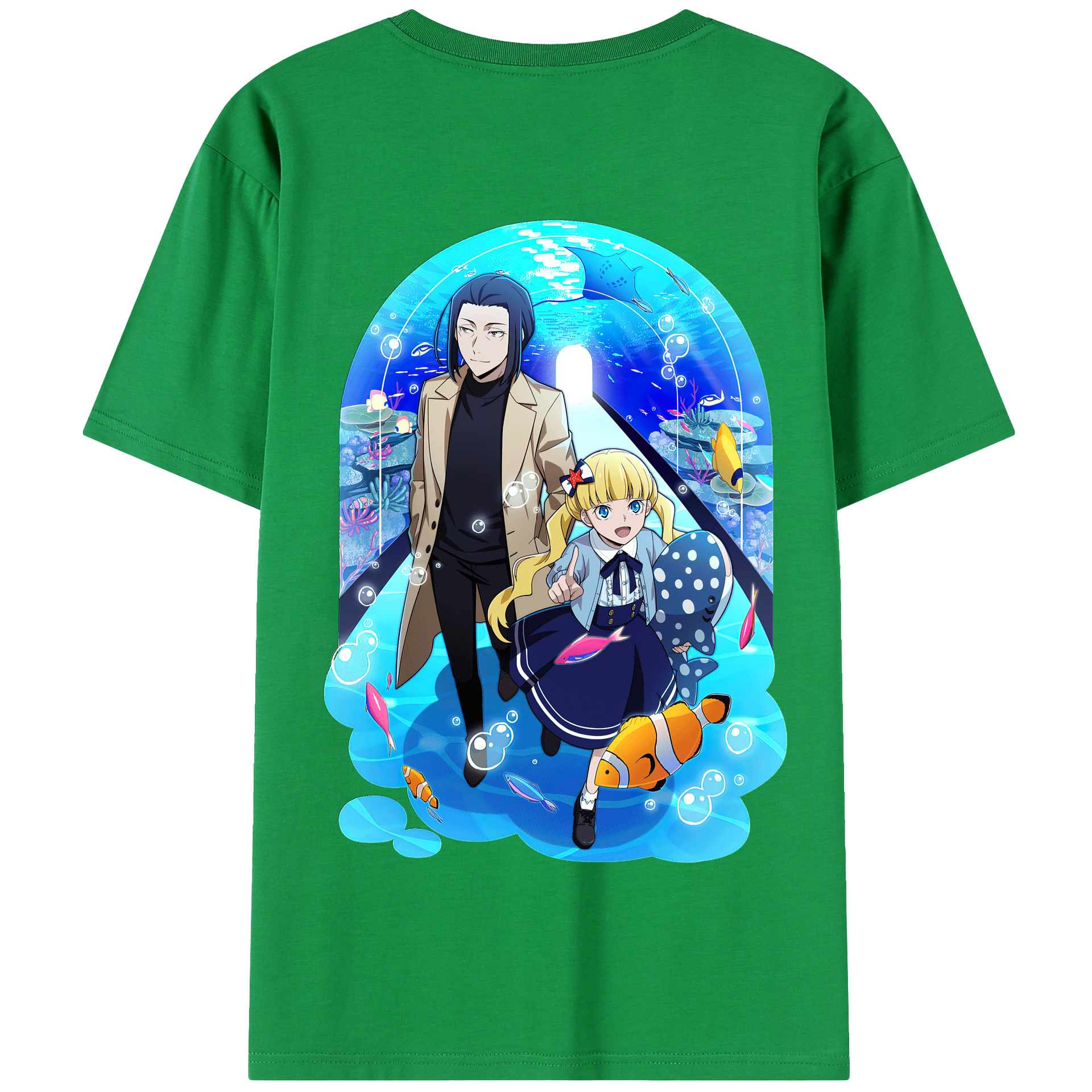（画像用） 文豪ストレイドッグス Bungo Stray Dogs 綿100％半袖Tシャツ（背面プリント）