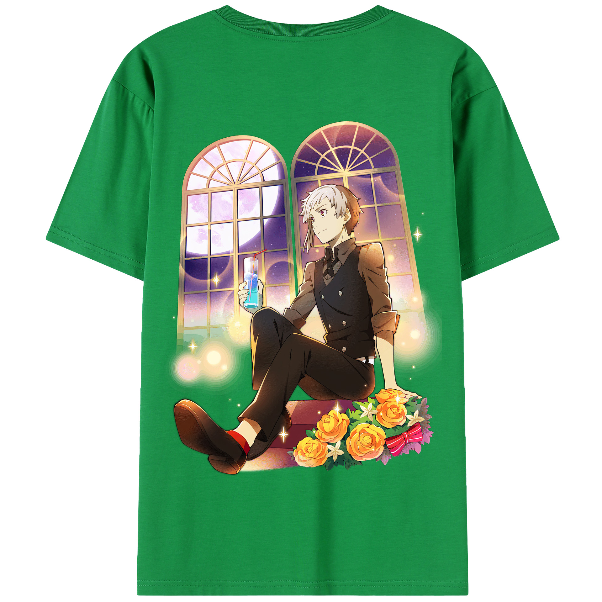 （画像用） 文豪ストレイドッグス Bungo Stray Dogs 綿100％半袖Tシャツ（背面プリント）