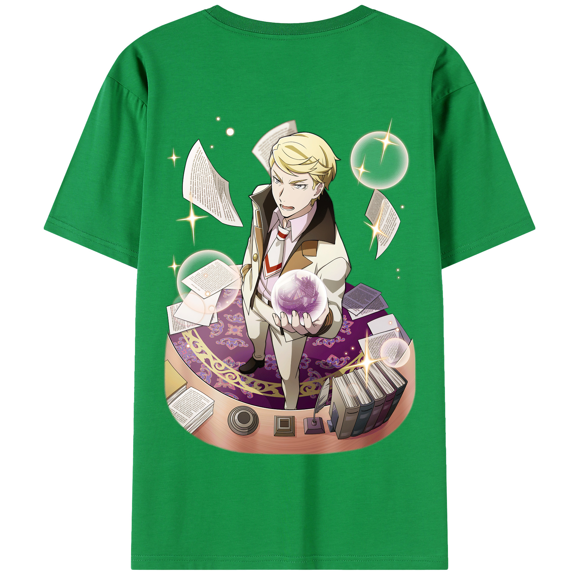 （画像用） 文豪ストレイドッグス Bungo Stray Dogs 綿100％半袖Tシャツ（背面プリント）