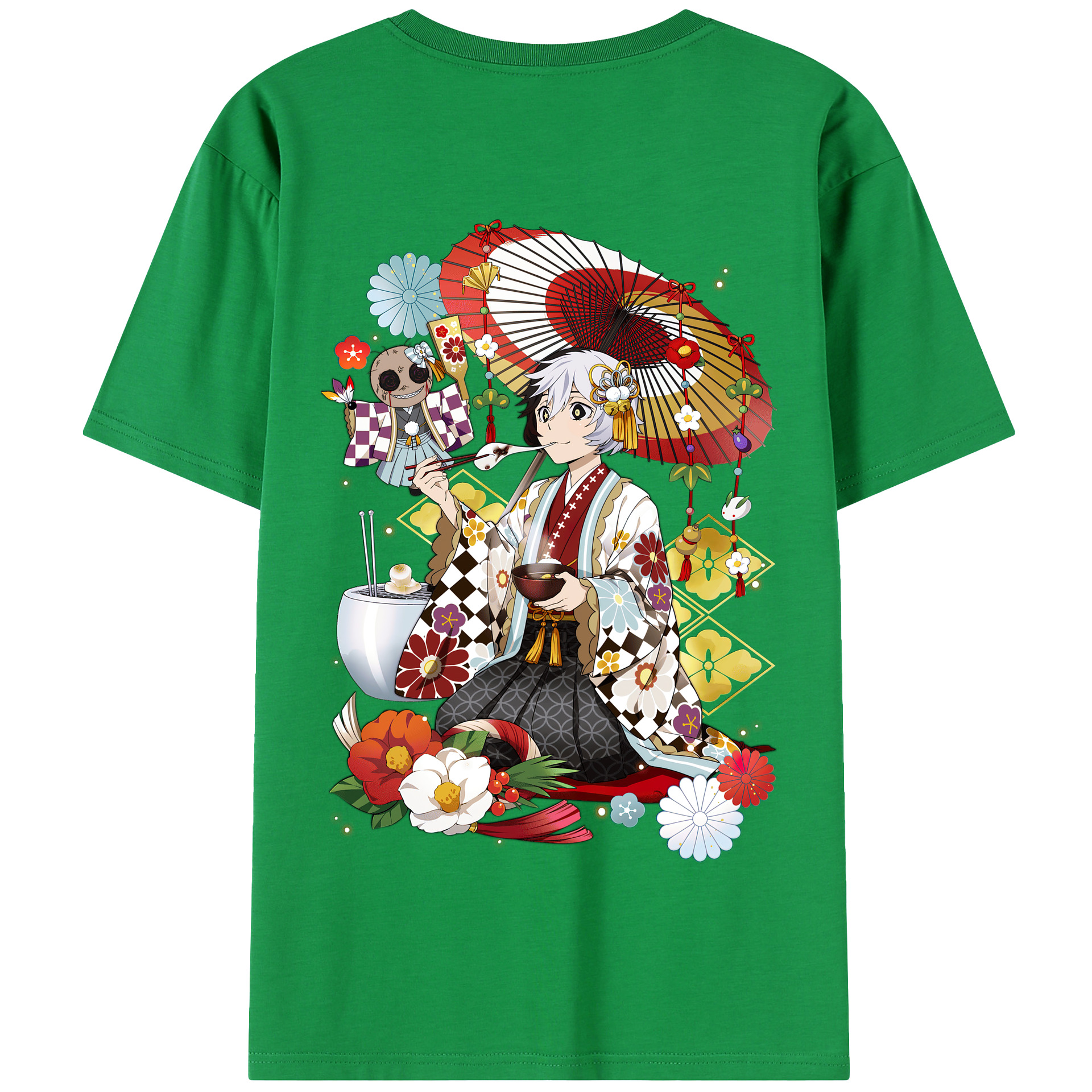 （画像用） 文豪ストレイドッグス Bungo Stray Dogs 綿100％半袖Tシャツ（背面プリント）