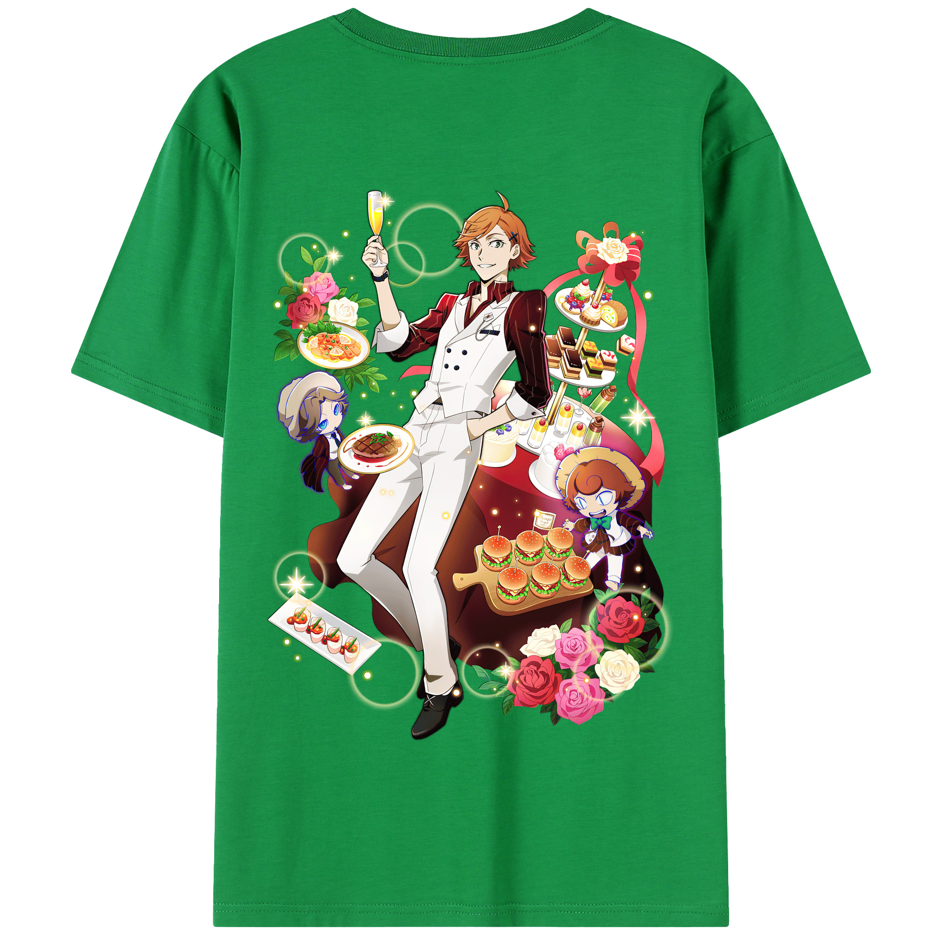 （画像用） 文豪ストレイドッグス Bungo Stray Dogs 綿100％半袖Tシャツ（背面プリント）