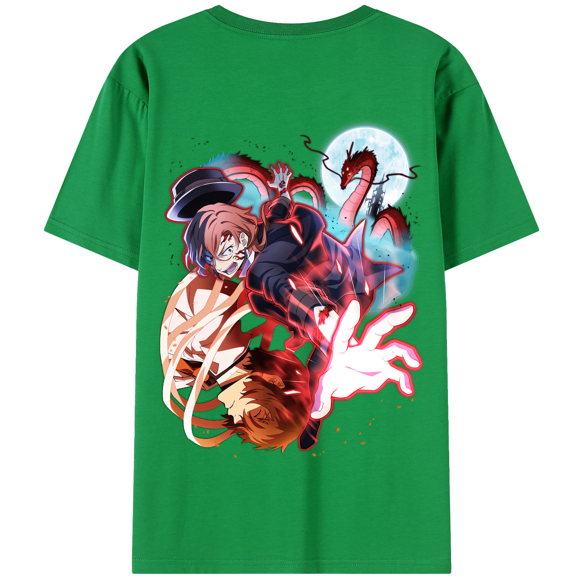（画像用） 文豪ストレイドッグス Bungo Stray Dogs 綿100％半袖Tシャツ（背面プリント）