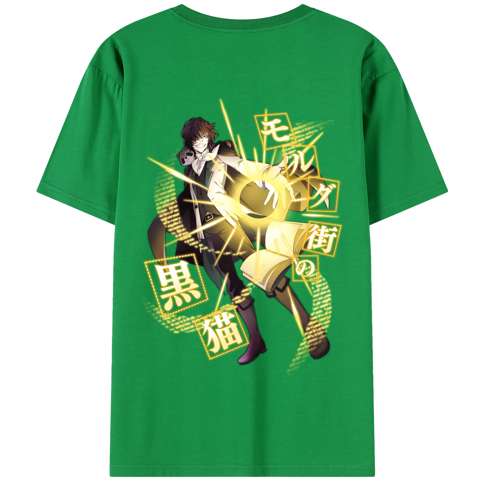 （画像用） 文豪ストレイドッグス Bungo Stray Dogs 綿100％半袖Tシャツ（背面プリント）