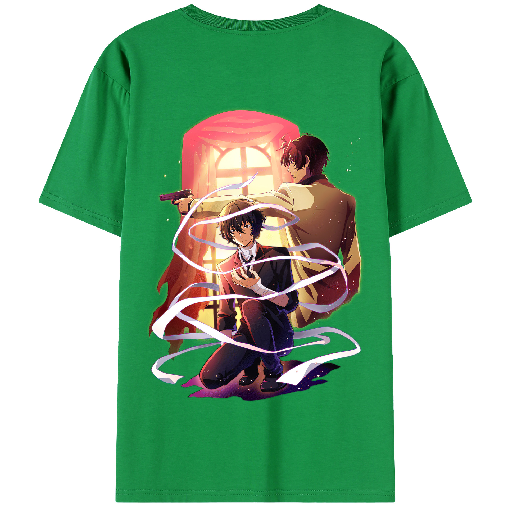 （画像用） 文豪ストレイドッグス Bungo Stray Dogs 綿100％半袖Tシャツ（背面プリント）